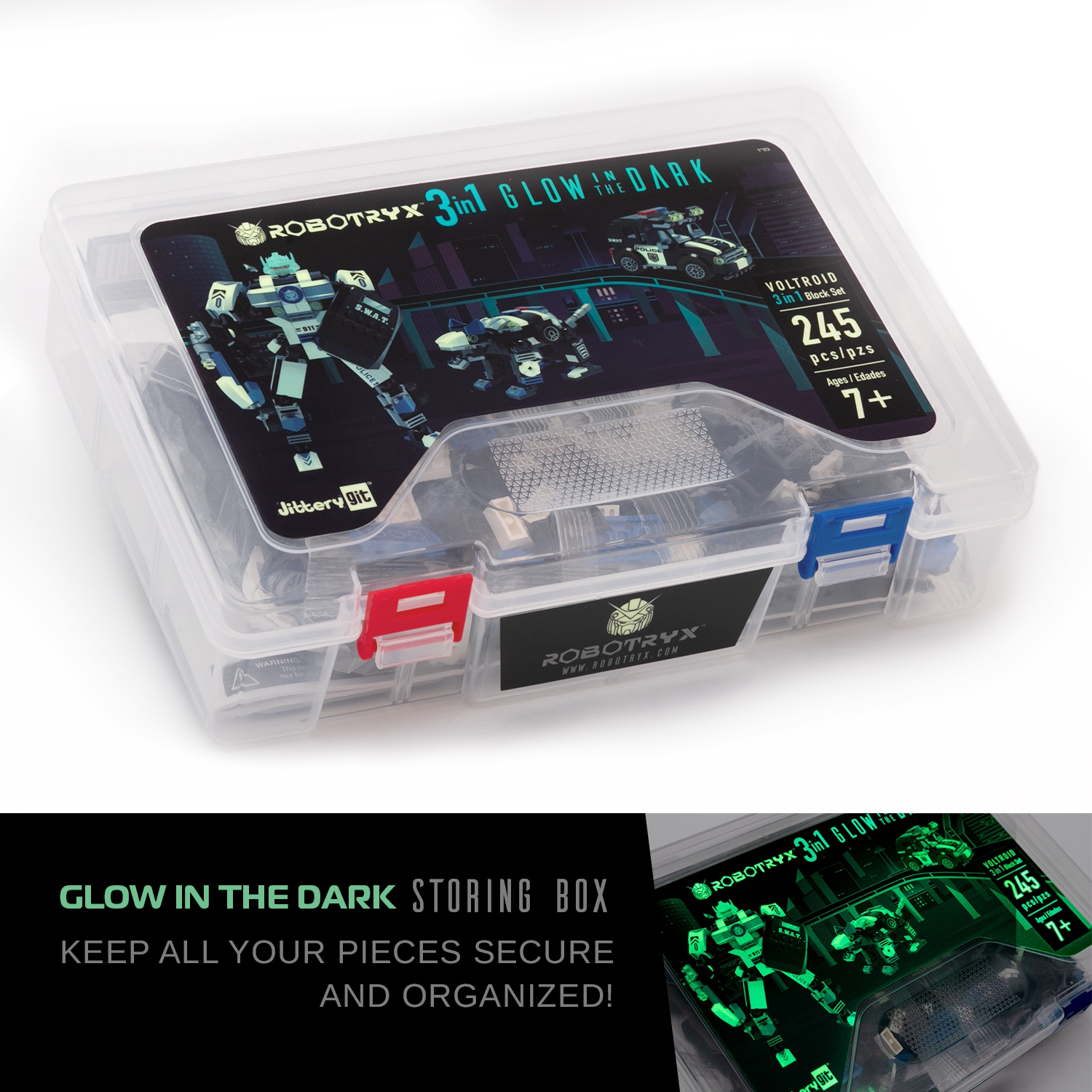 JitteryGit Robot Police STEM Building Toy for Boys | Gift for Kids Ages 6 7 8 9 10 11 Year olds