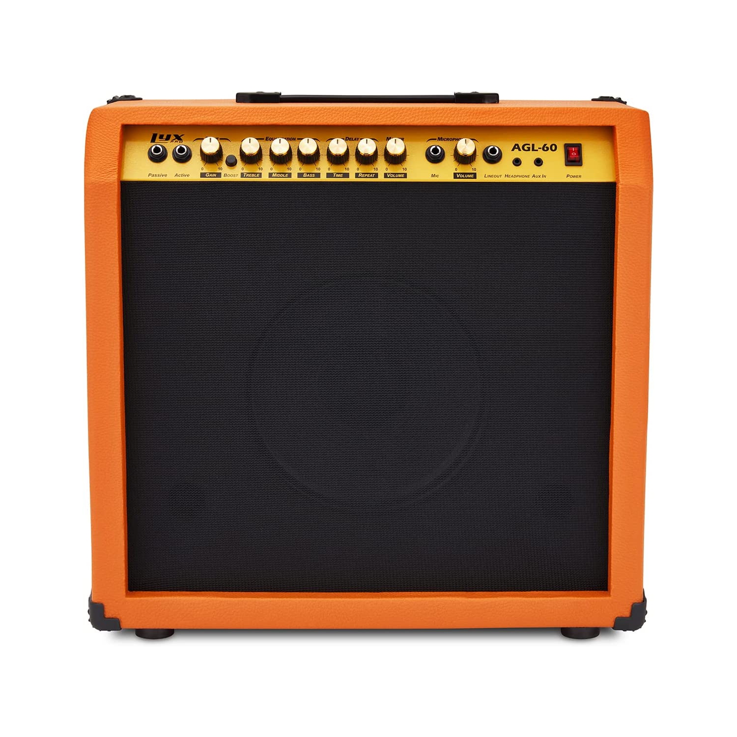 LyxPro 60 Watt Electric Guitar Amplifier with Built-in Speaker - Mahogany