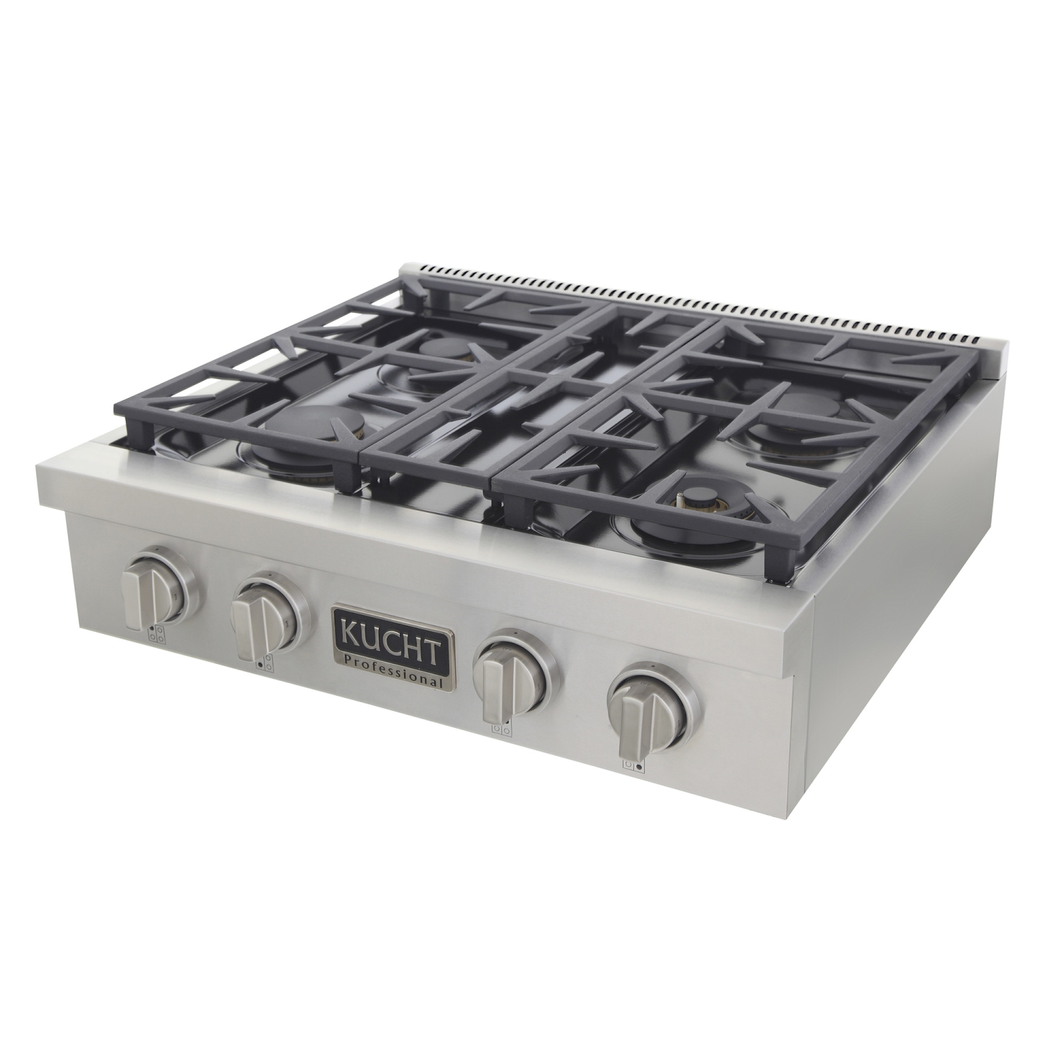 Cuisinière au gaz naturel de 30&nbsp;po Professional de KUCHT avec brûleurs scellés en acier inoxydable et boutons argentés classiques