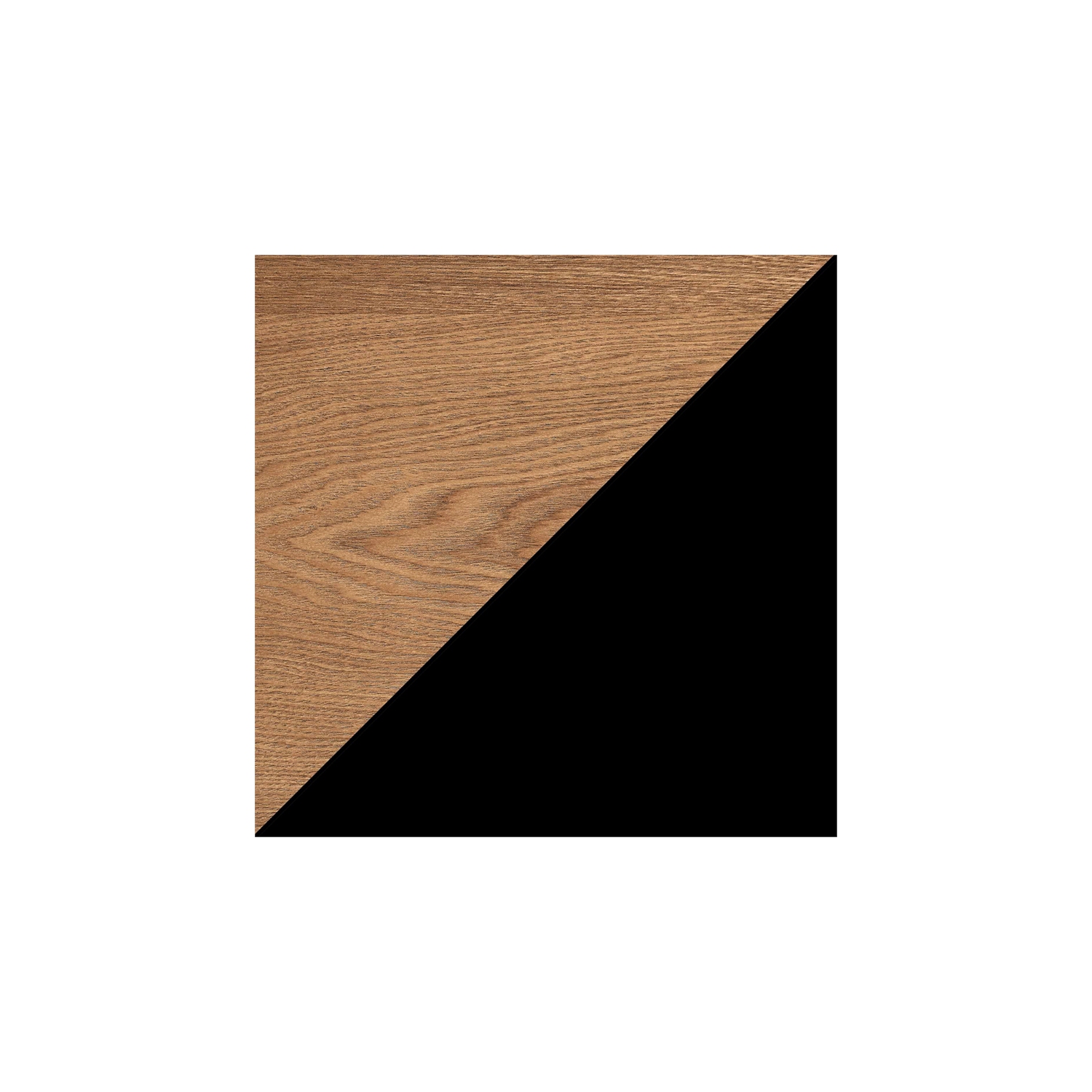 Convenience Concepts Oslo C End Table in Black Wood Finish with Walnut Top