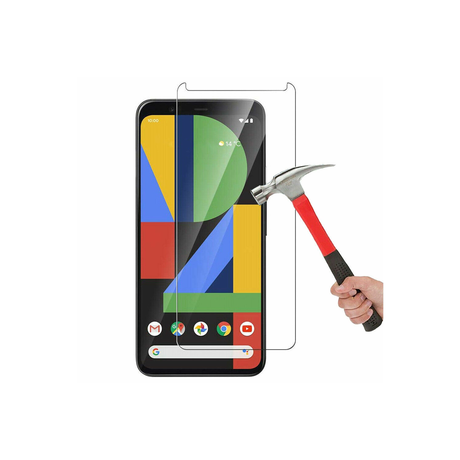 [PAQUET de 2] Protecteur d’écran en verre trempé pour Pixel 4 de Google - compatible avec les étuis