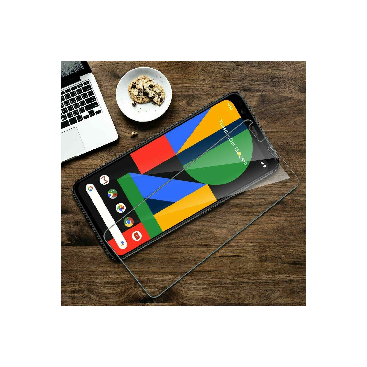 [PAQUET de 2] Protecteur d’écran en verre trempé pour Pixel 4 de Google - compatible avec les étuis