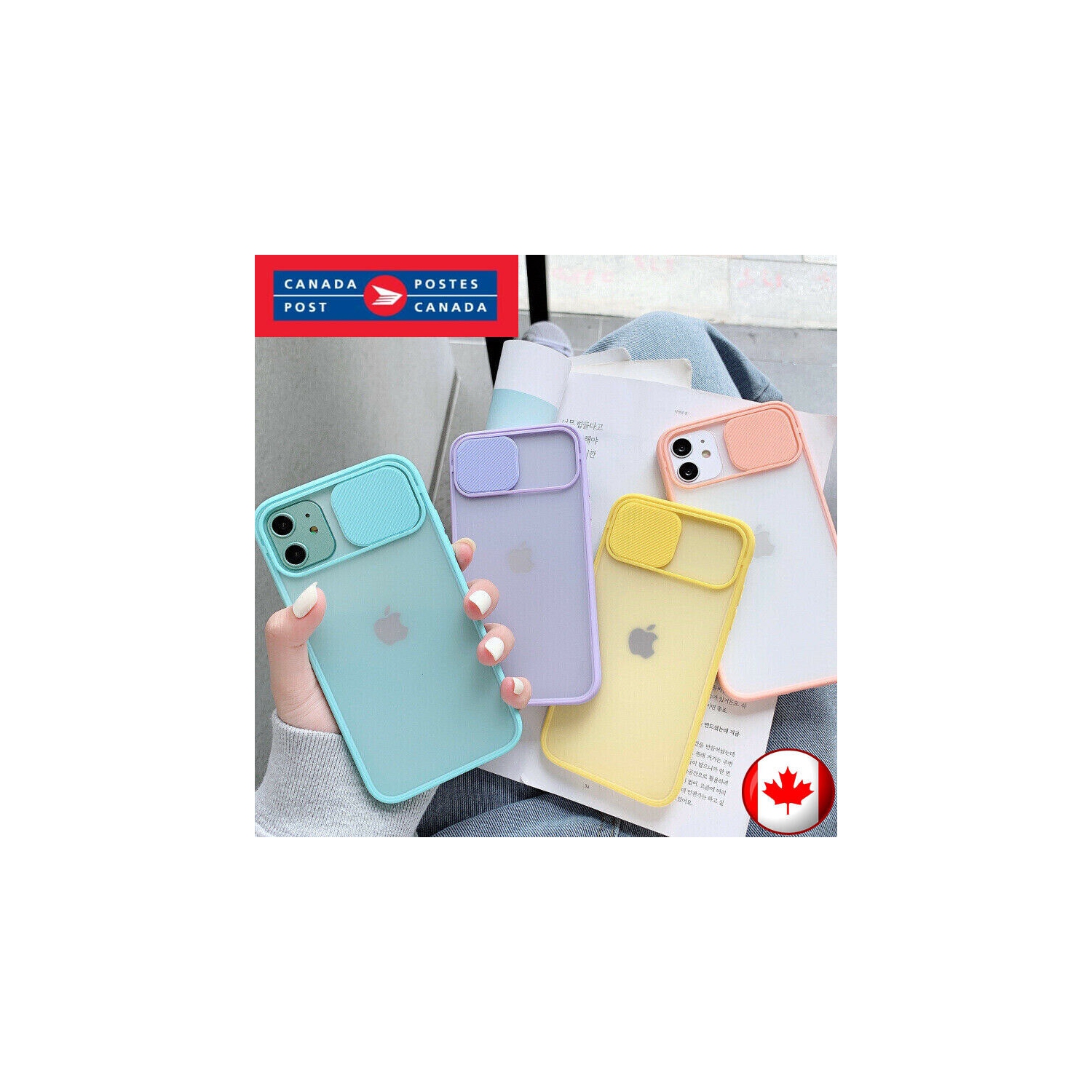For Apple iPhone 12 / 12 Pro Sky Blue Case Shockproof TPU Smart Camera Protector Slide Back Cover