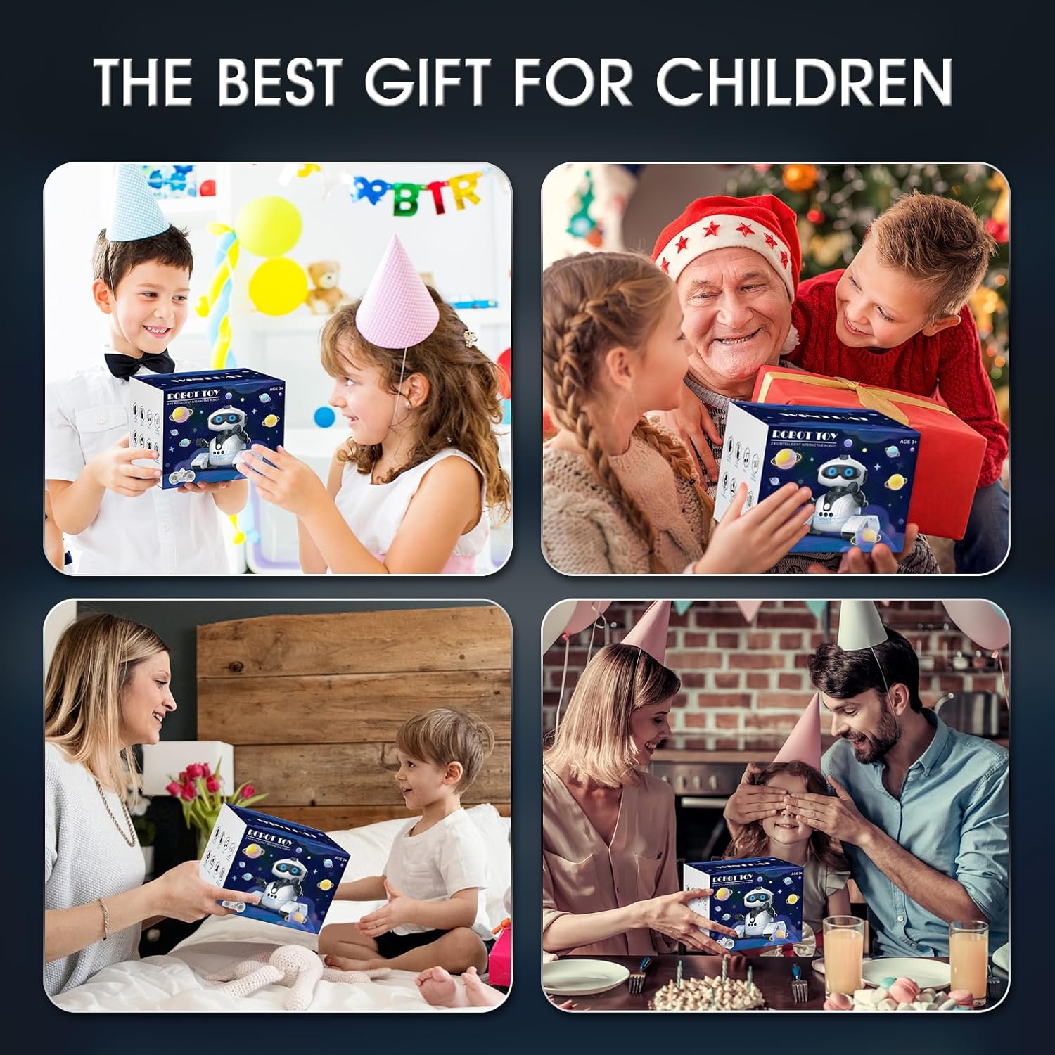 Remote Control Robot Toy for Kids, 2.4GHz with Music & LED Eyes, RC Toy for Boys/Girls, Perfect for 3-12 Year Olds, Christmas, Birthday & Festival