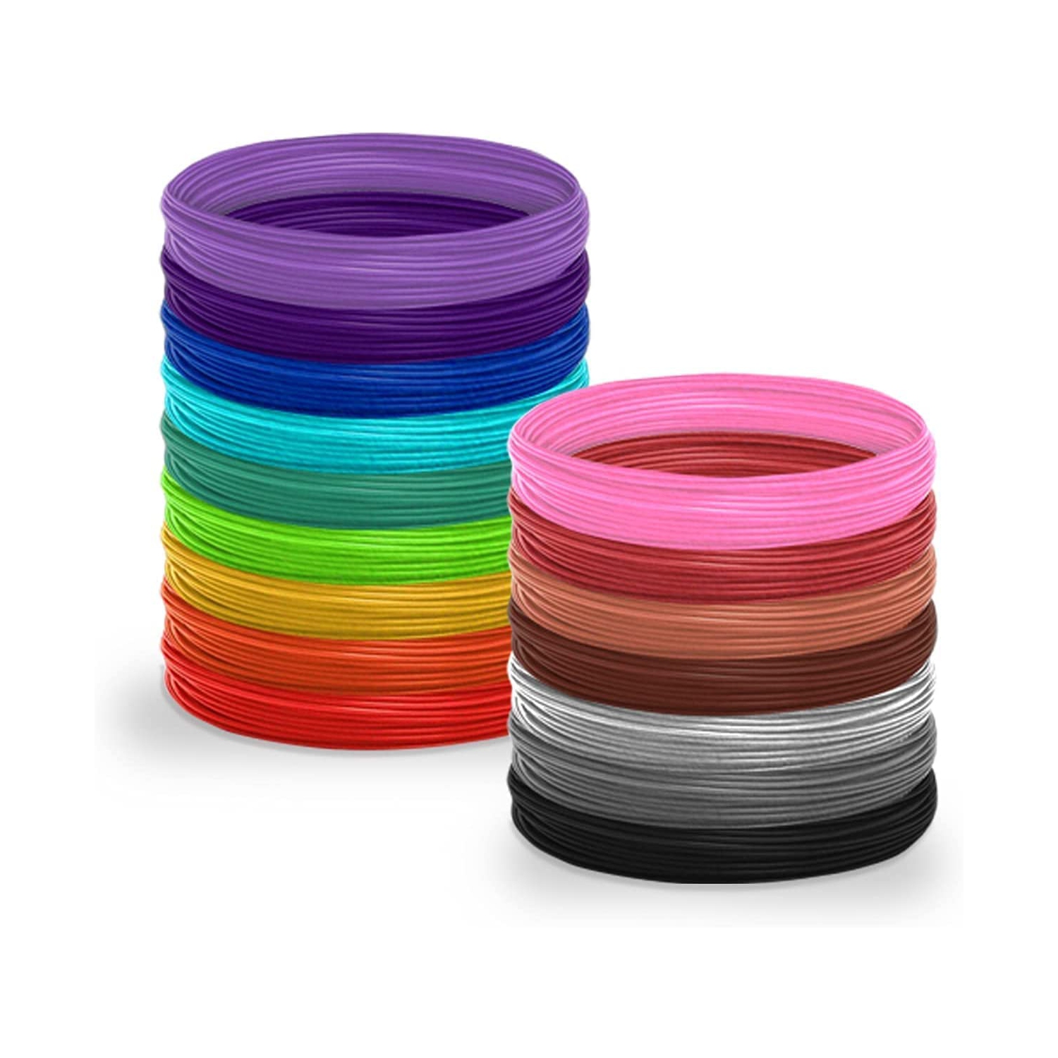 Charges de filament pour stylos 3D et imprimantes 3D Filament PLA 1.75mm, 12 couleurs Diamètre de haute précision Pas de filament de bouchon sans
