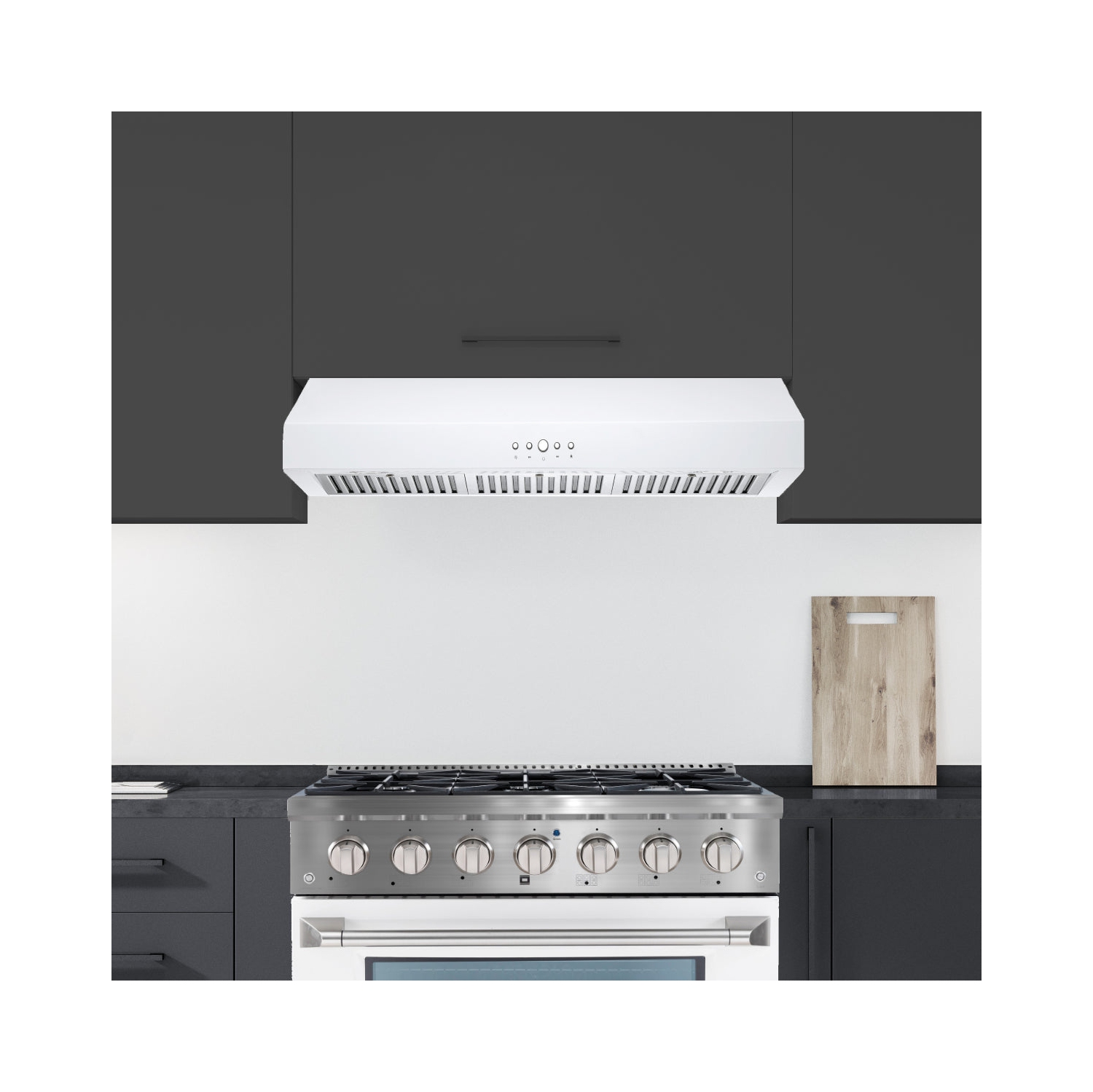 Ancona 36” 440 CFM Ducted Under Cabinet Range Hood in White