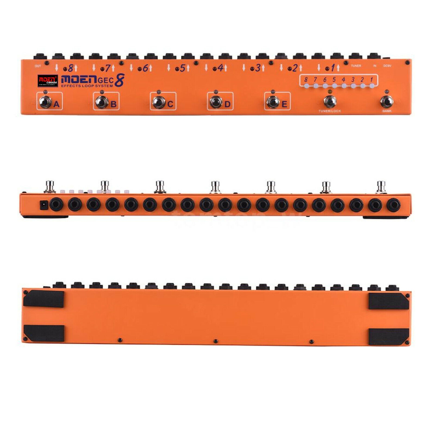 MOEN Canada GEC 8 OR Guitar Effect Pedal Commander Effect Loop System 8 Loops 10 Presets
