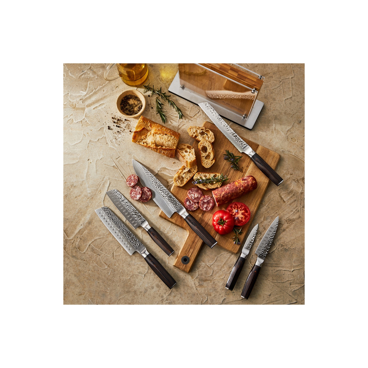 Damashiro® EMPEROR Shi Knife Block 7 Piece