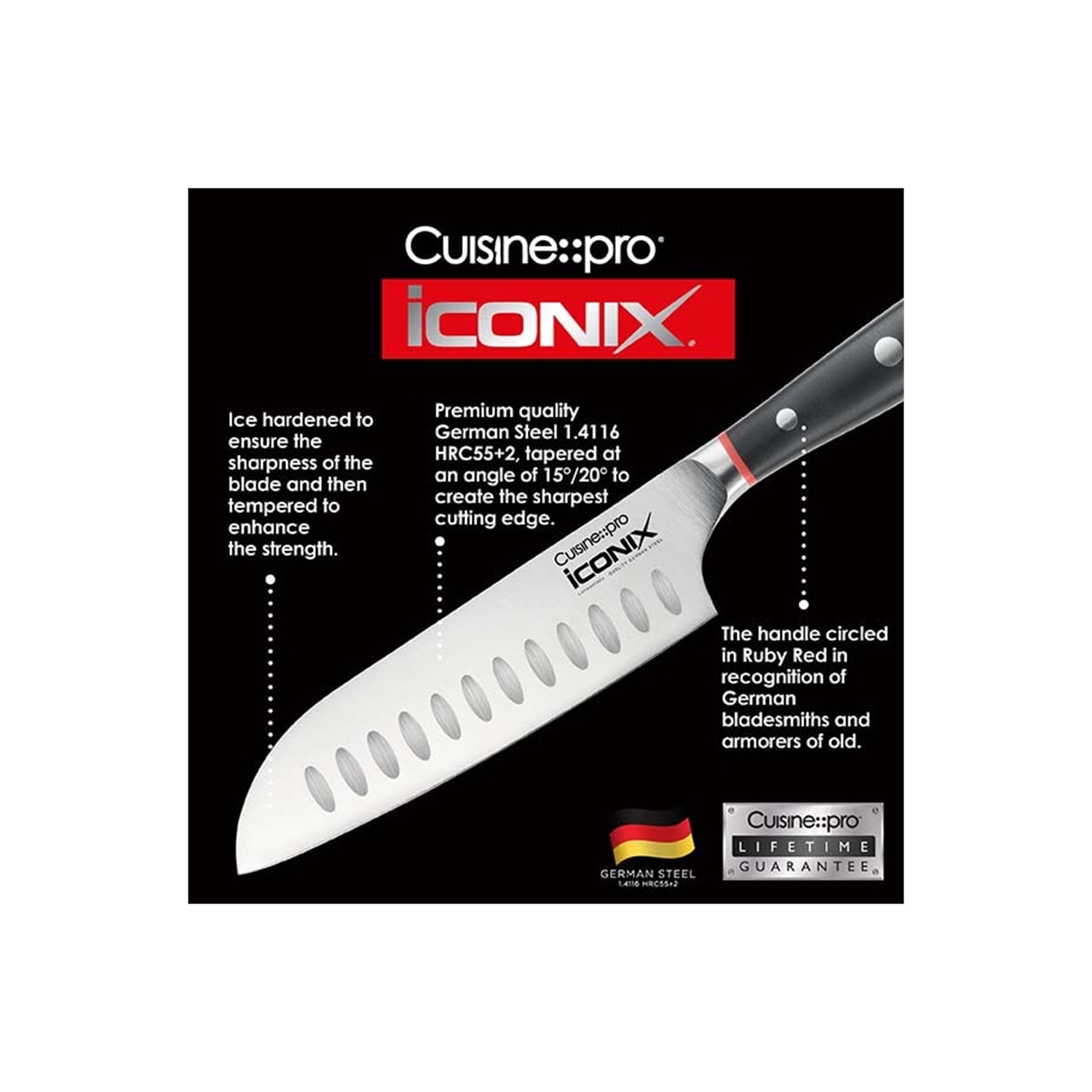 iconiX® Drenhen 9 Piece Knife Block