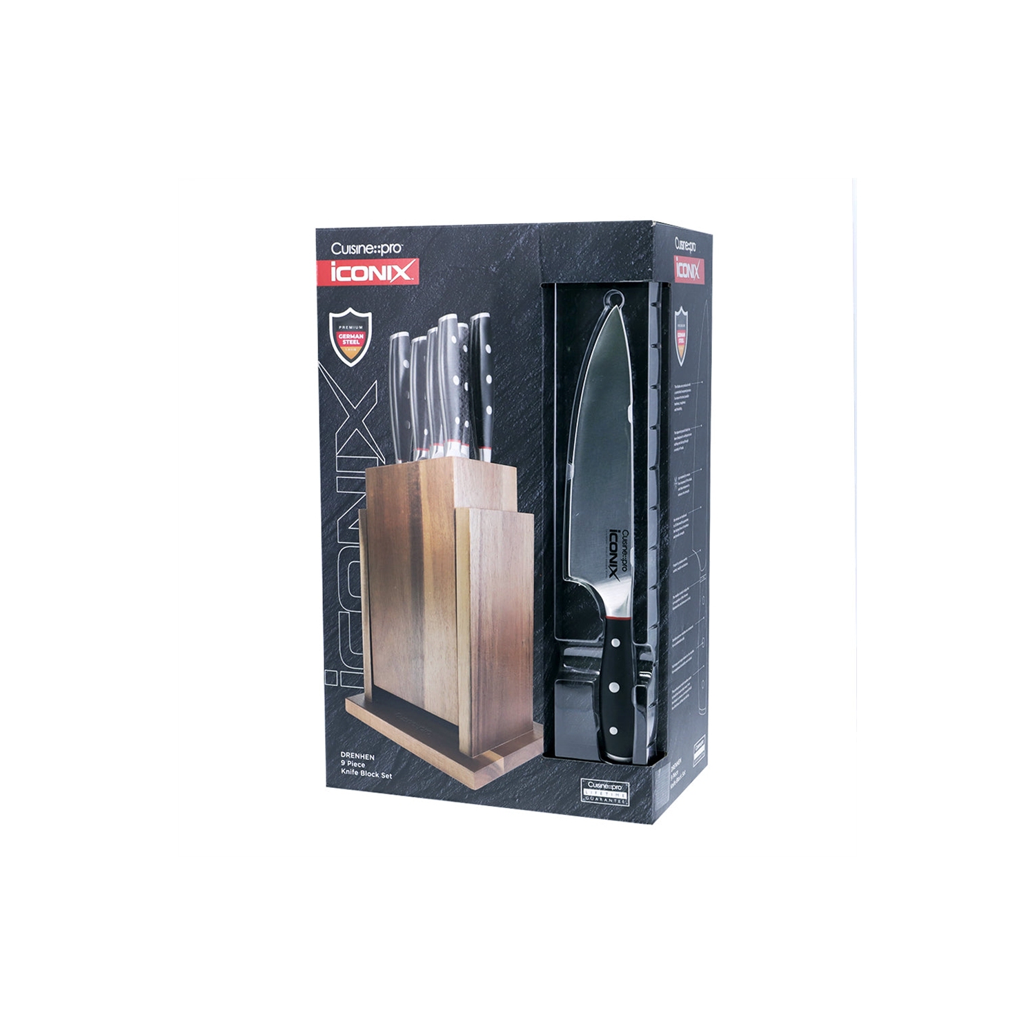iconiX® Drenhen 9 Piece Knife Block