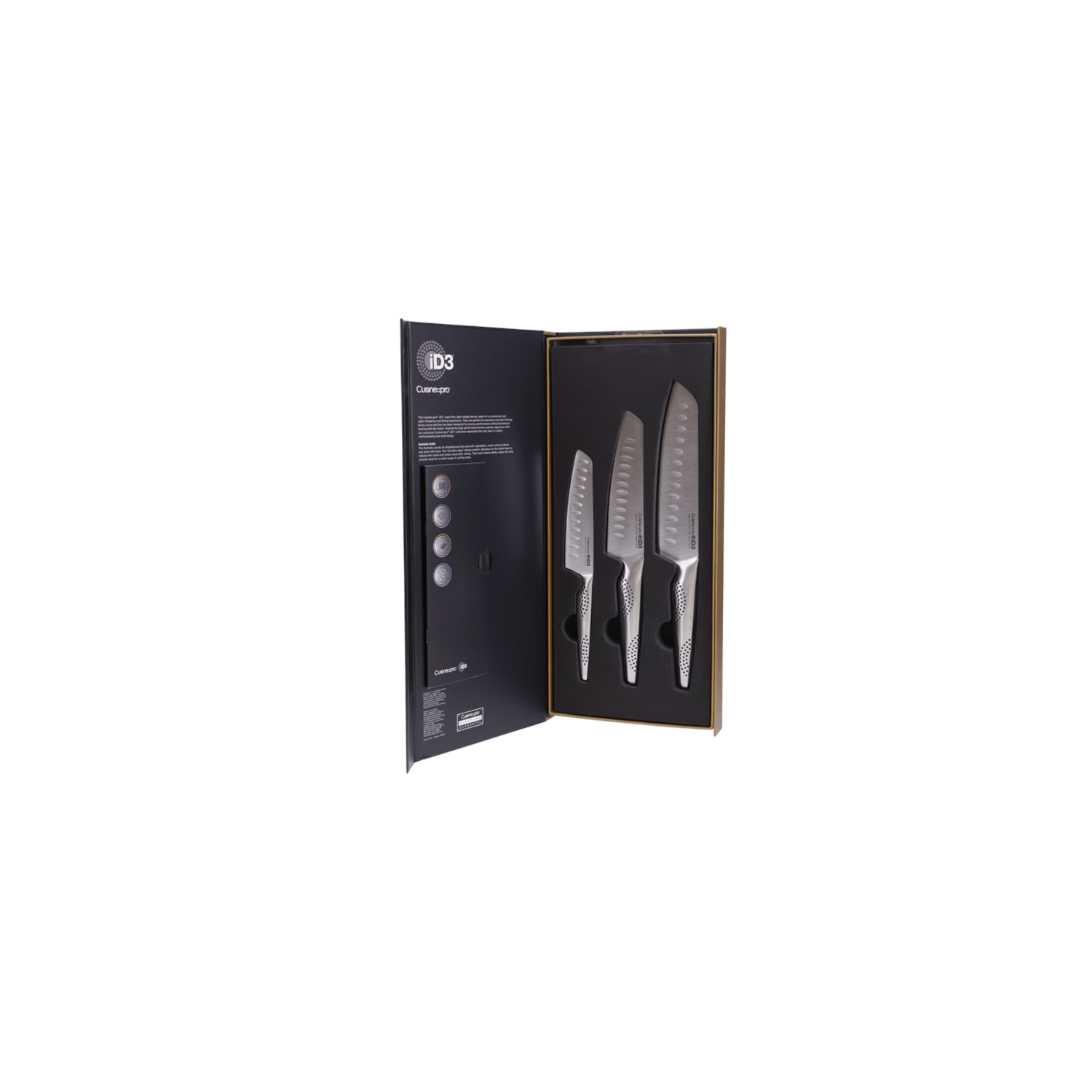 iD3® 3 Piece Santoku Knife Set