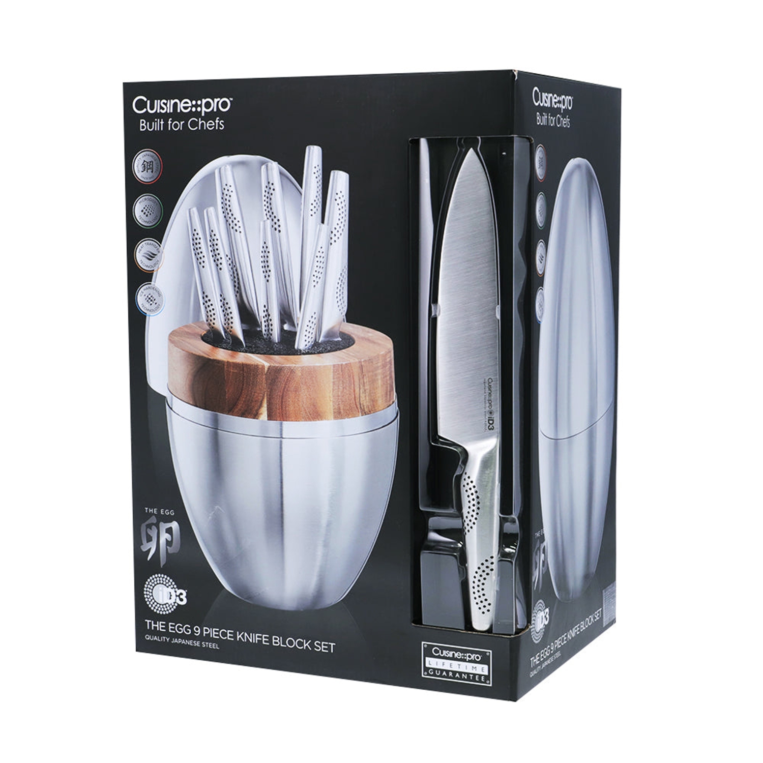 iD3® THE EGG 9-Piece Knife Block