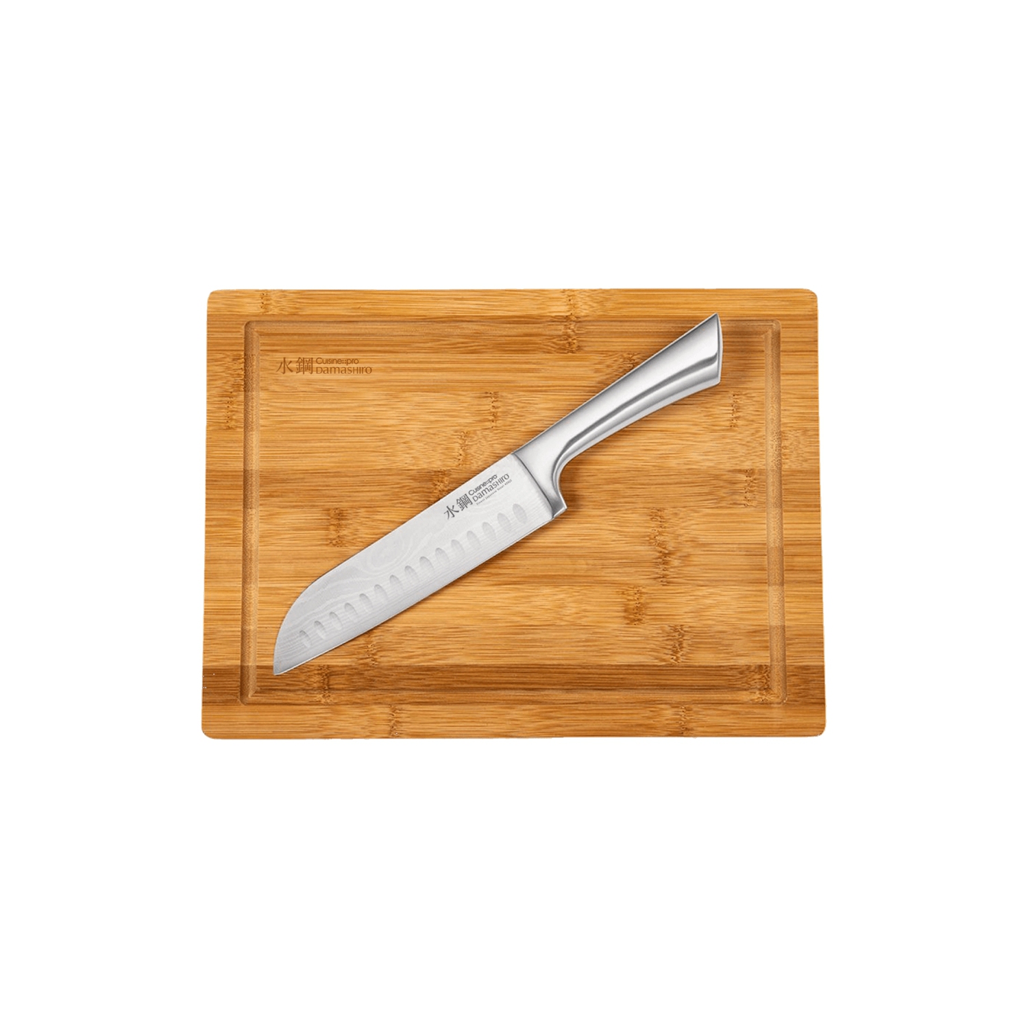 Damashiro® Santoku 17cm 6.5" & Board 25.5x35cm 10x13.5in