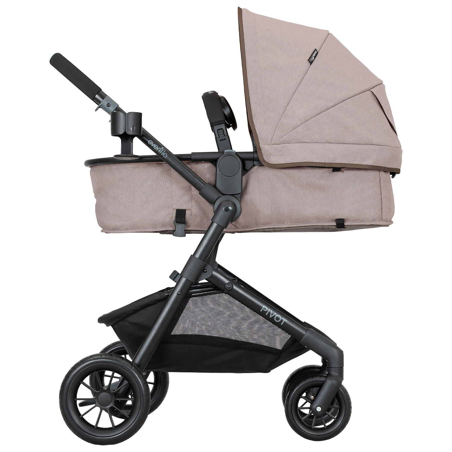 Système de transport modulaire Pivot avec siège d'auto pour bébé LiteMax d'Evenflo - Désert