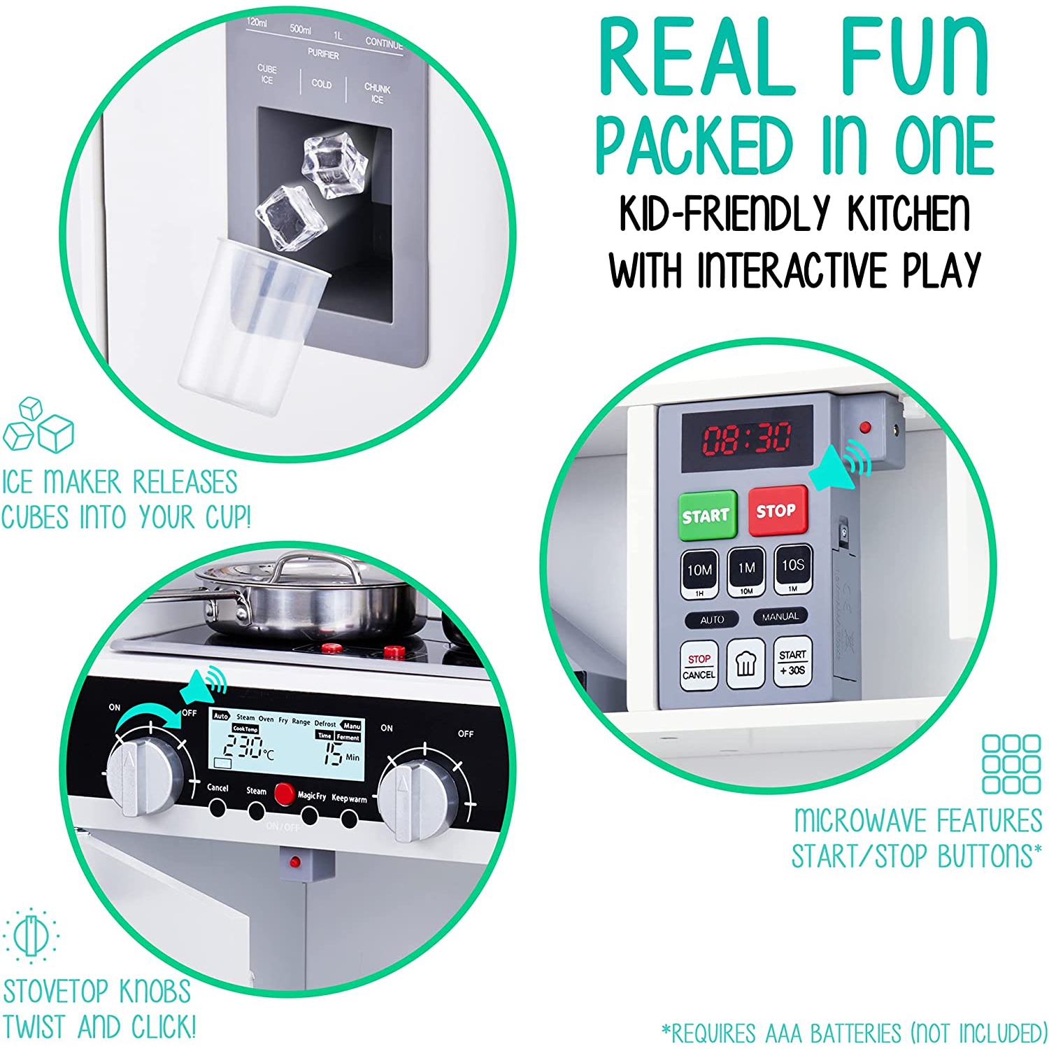 Lil’ Jumbl – Ensemble de cuisine pour enfants Cuisine interactive en bois