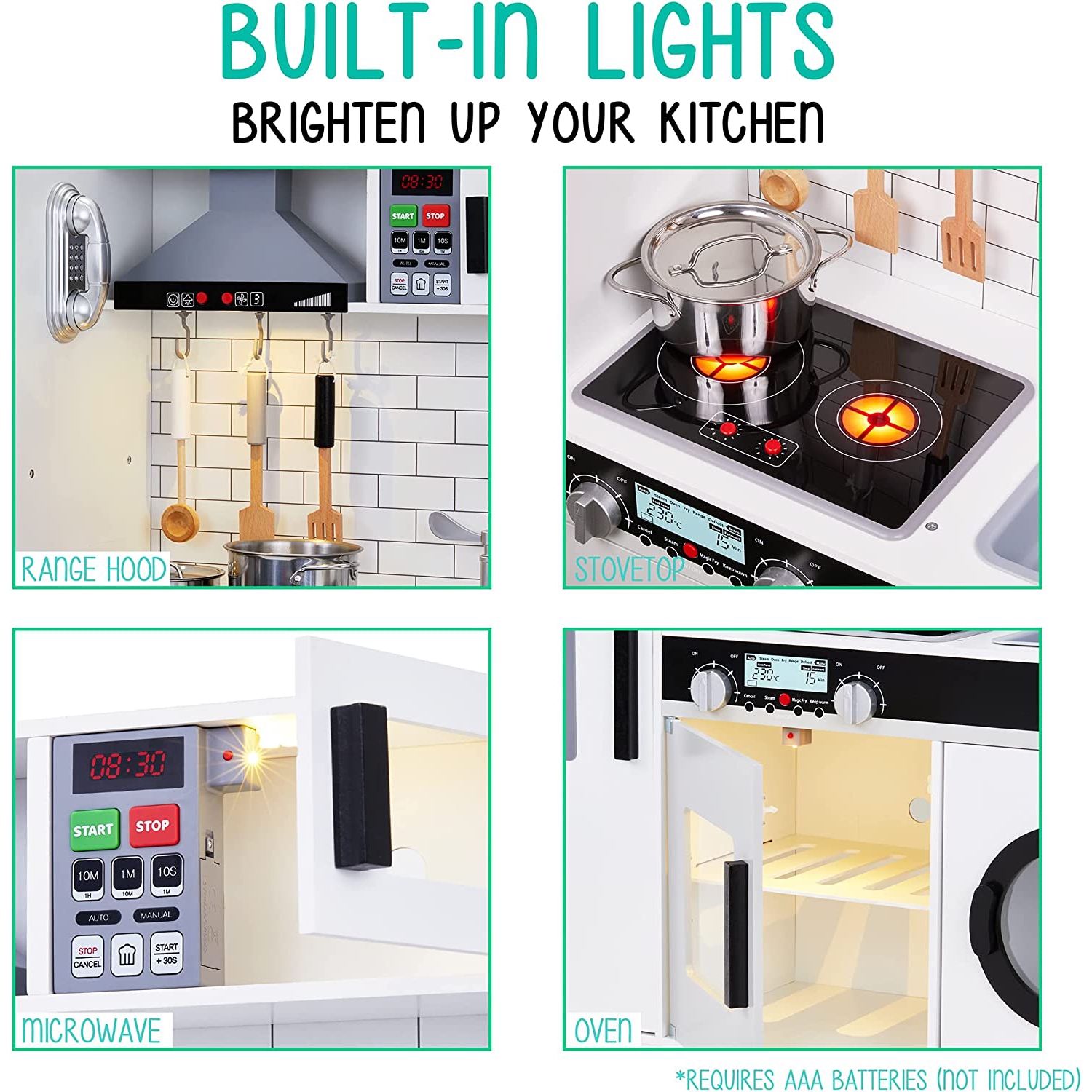 Lil’ Jumbl – Ensemble de cuisine pour enfants Cuisine interactive en bois