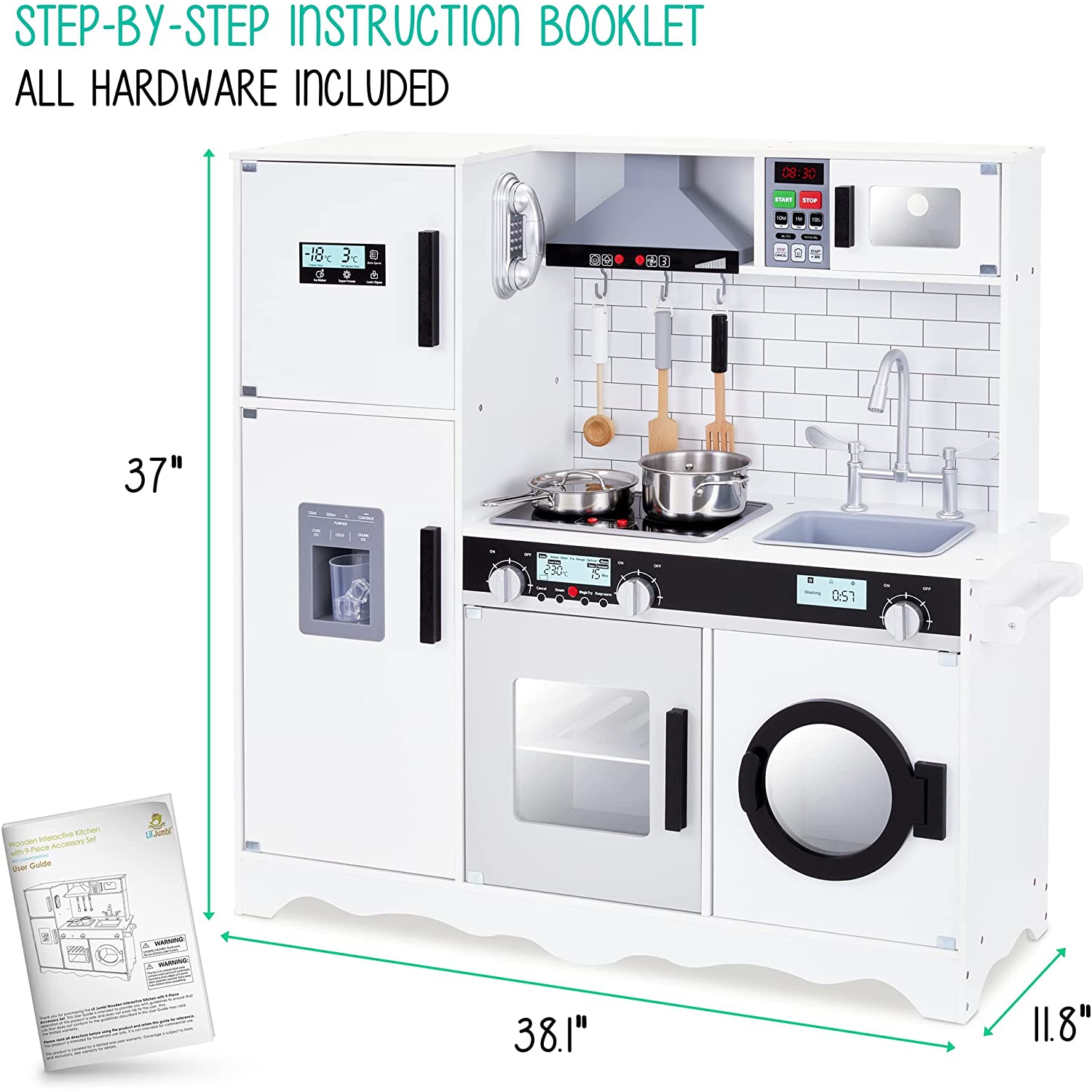 Lil’ Jumbl – Ensemble de cuisine pour enfants Cuisine interactive en bois