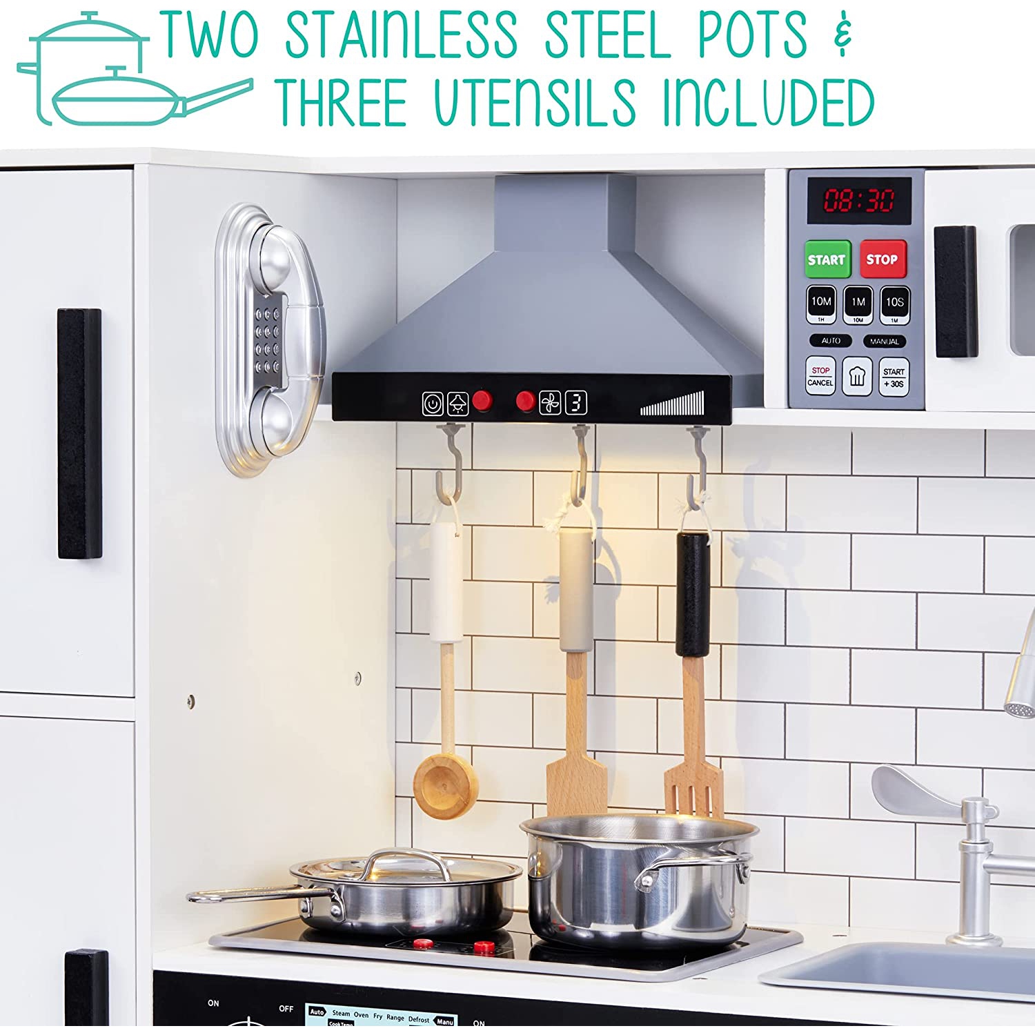 Lil’ Jumbl – Ensemble de cuisine pour enfants Cuisine interactive en bois