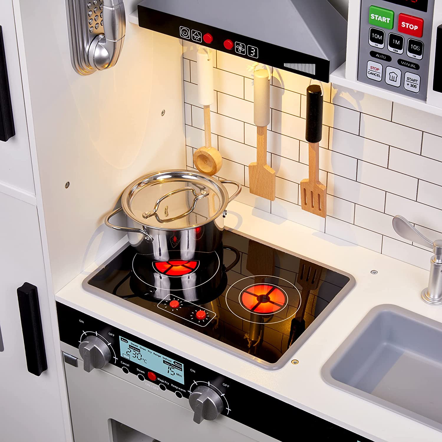 Lil’ Jumbl – Ensemble de cuisine pour enfants Cuisine interactive en bois