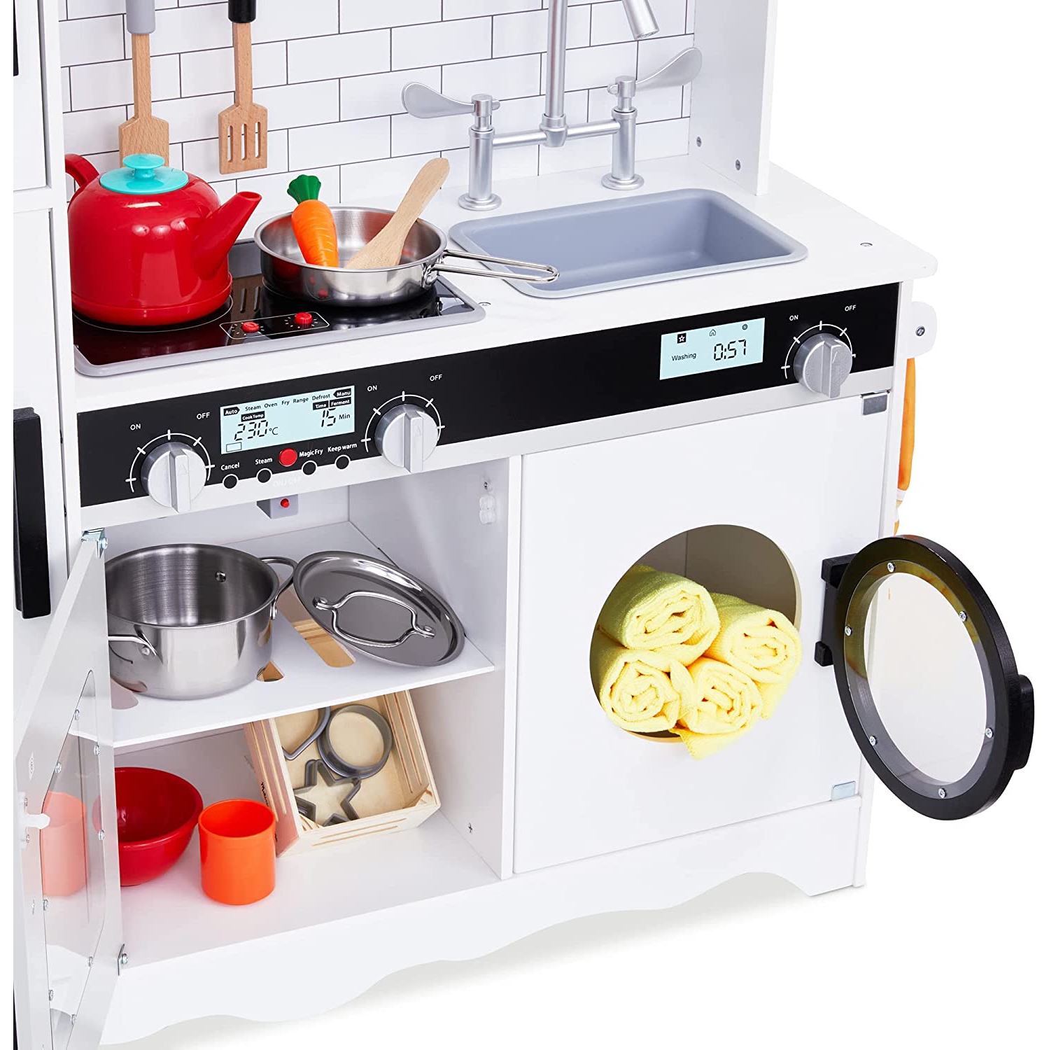 Lil’ Jumbl – Ensemble de cuisine pour enfants Cuisine interactive en bois