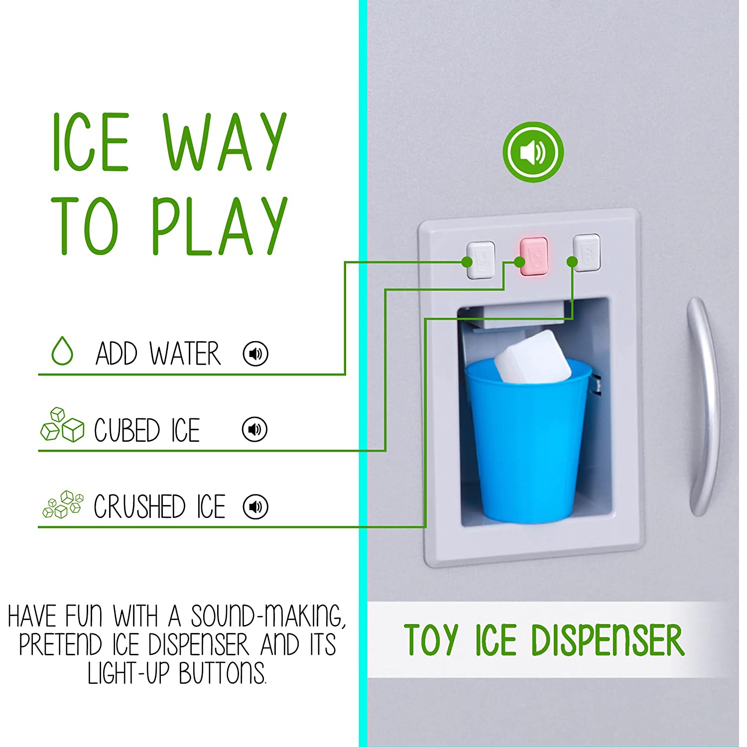 Lil' Jumbl Kitchen Set for Kids, Pretend Wooden Play Kitchen Set, Realistic Sound & More - Charcoal