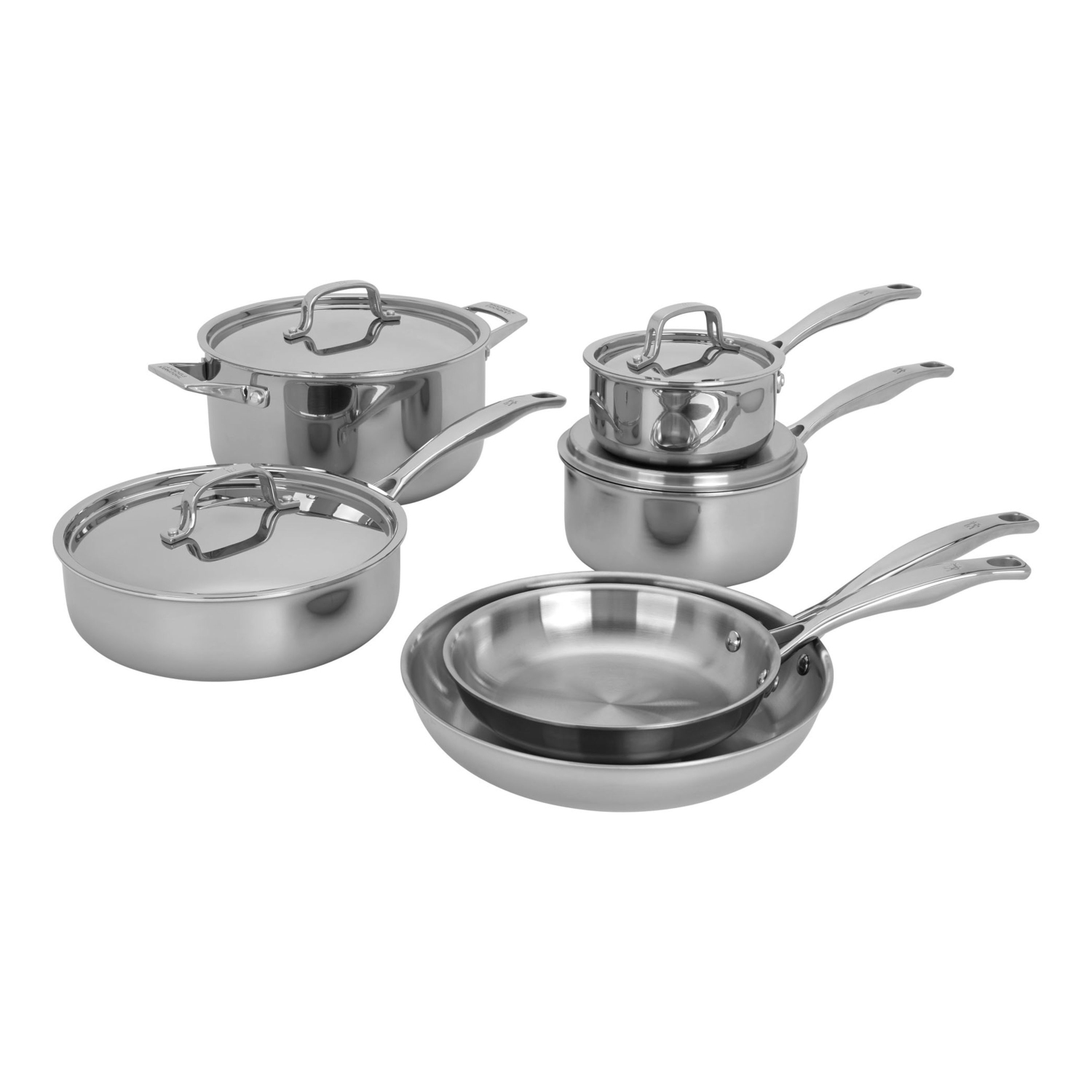 HENCKELS Classic Clad Elite 10 Piece 18/10 Stainless Steel Cookware Set