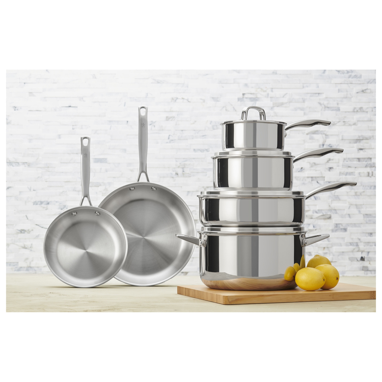 HENCKELS Classic Clad Elite 10 Piece 18/10 Stainless Steel Cookware Set