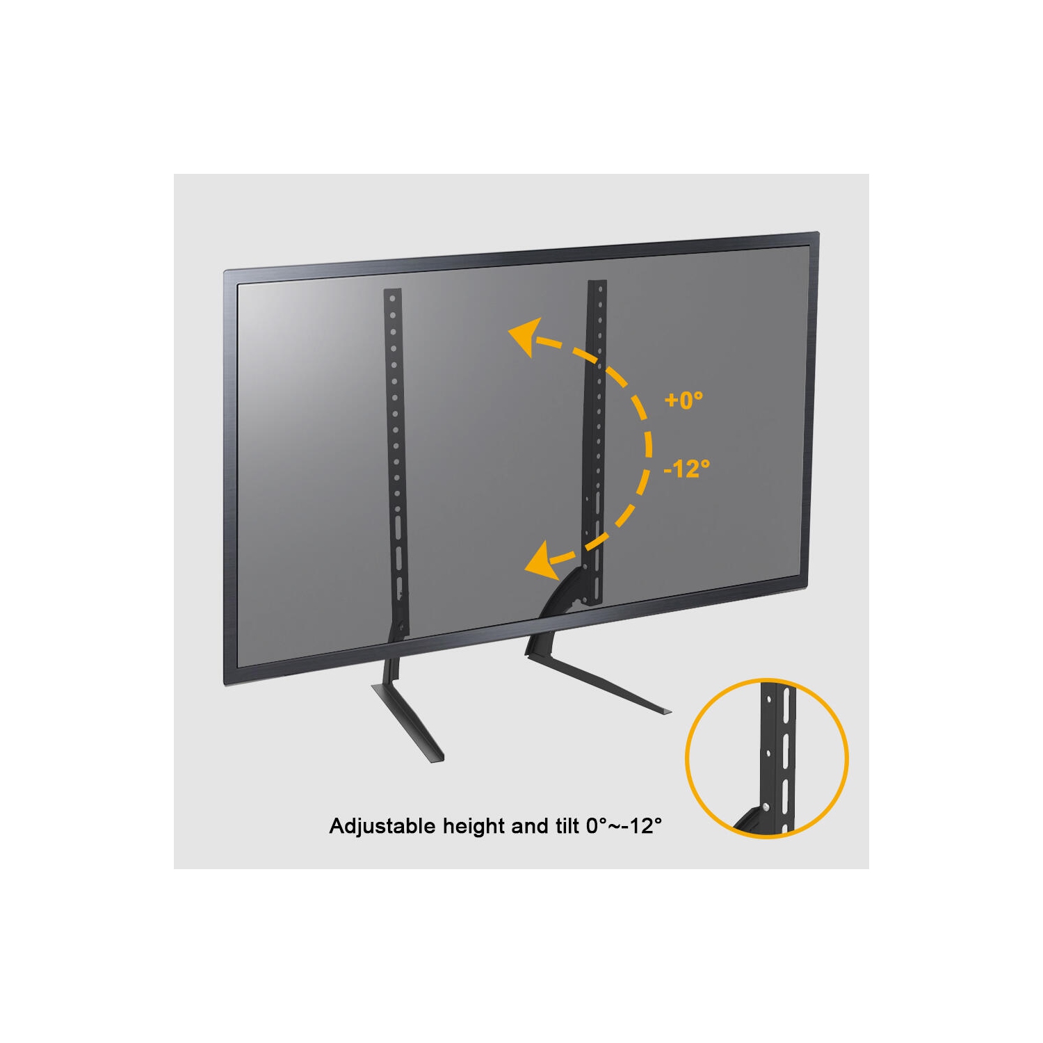 37"-65" TV Mounts Table Top TV Stand, Universal Tabletop TV Mount Bracket Base LED LCD Plasma Legs jusqu'à 77 Lbs
