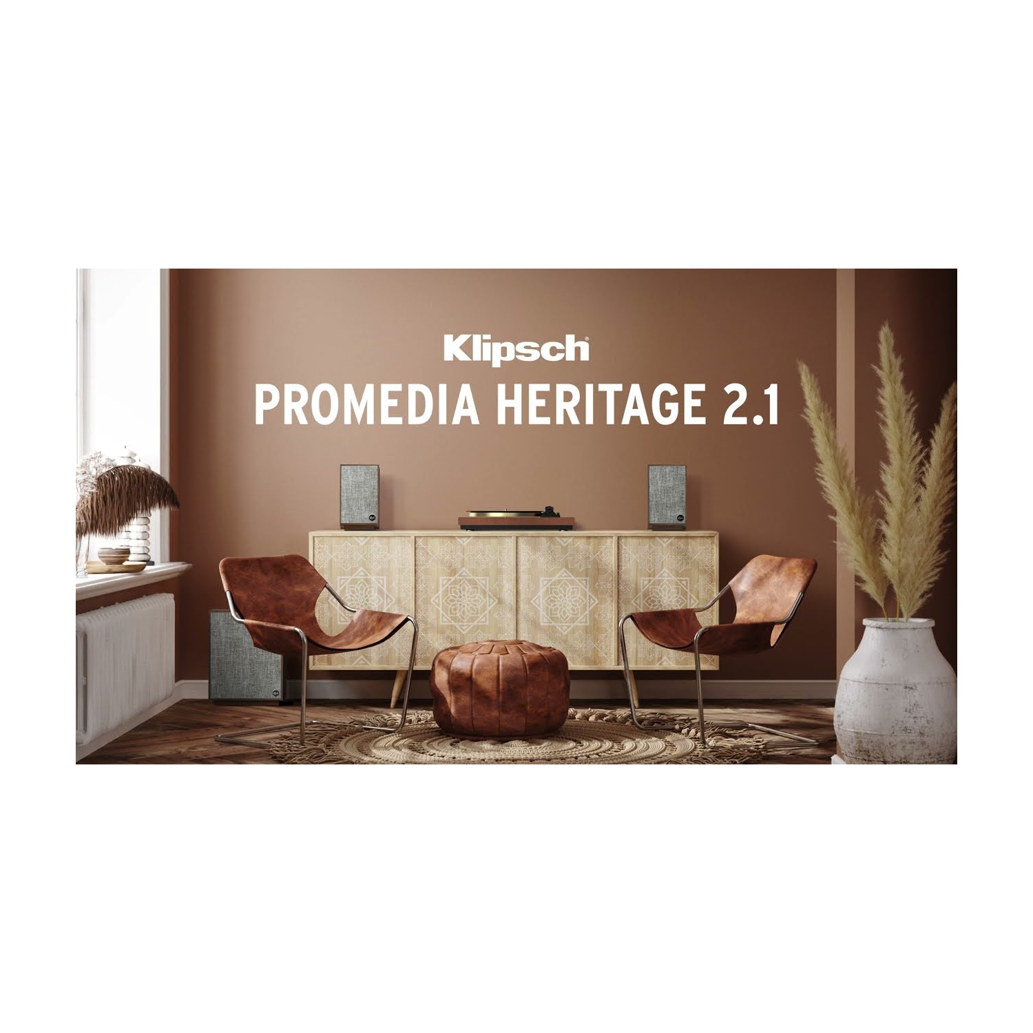 KLIPSCH PRO MEDIA 2.1 HERITAGE MULTIMEDIA SPEAKER SYSTEM-WALNUT PROMEDIAH21W