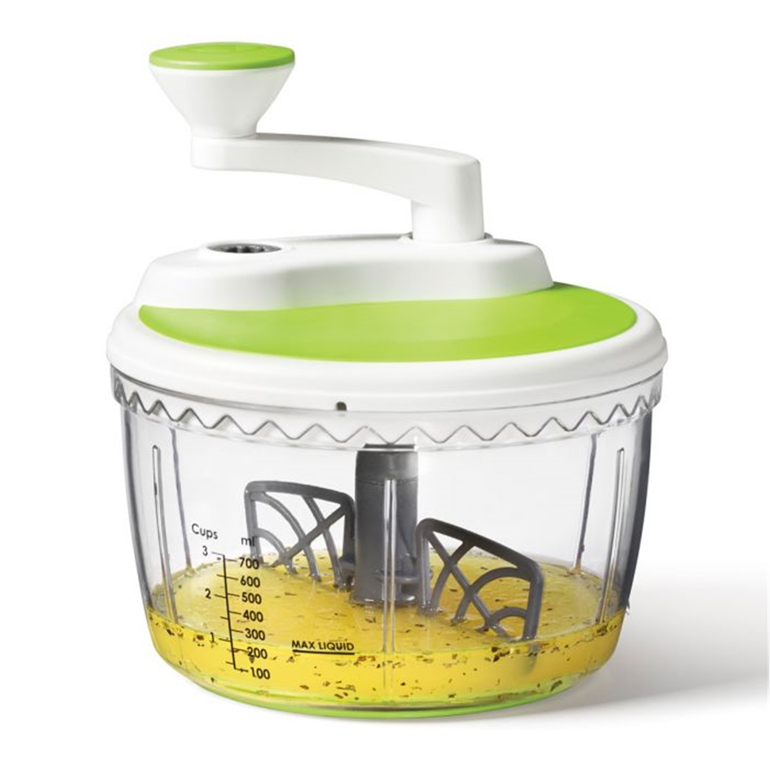 Starfrit - 2 Speed Manual Food Chopper, Non-Slip Base, Green