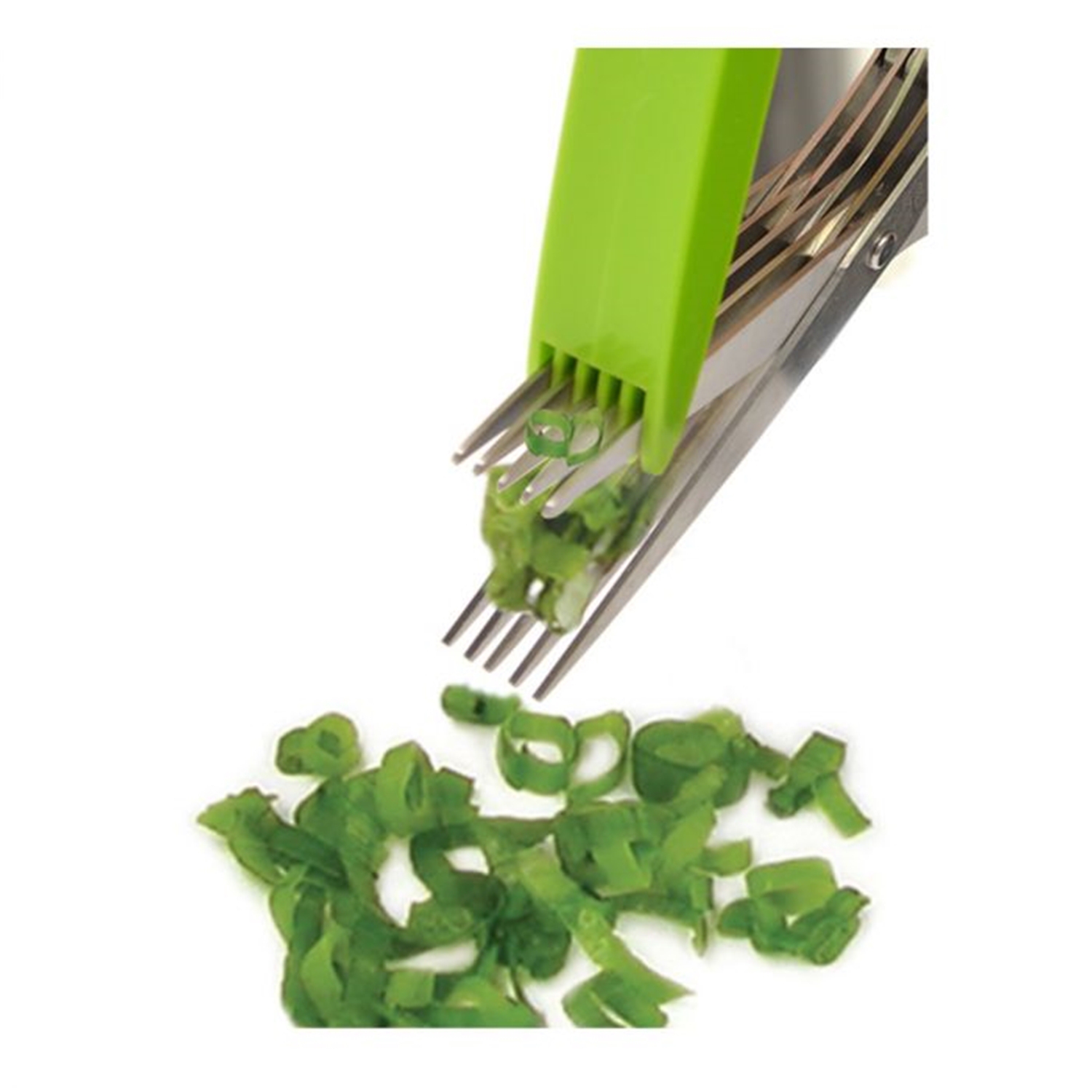 Starfrit - Stainless Steel 5-Blade Herb Scissors, Green