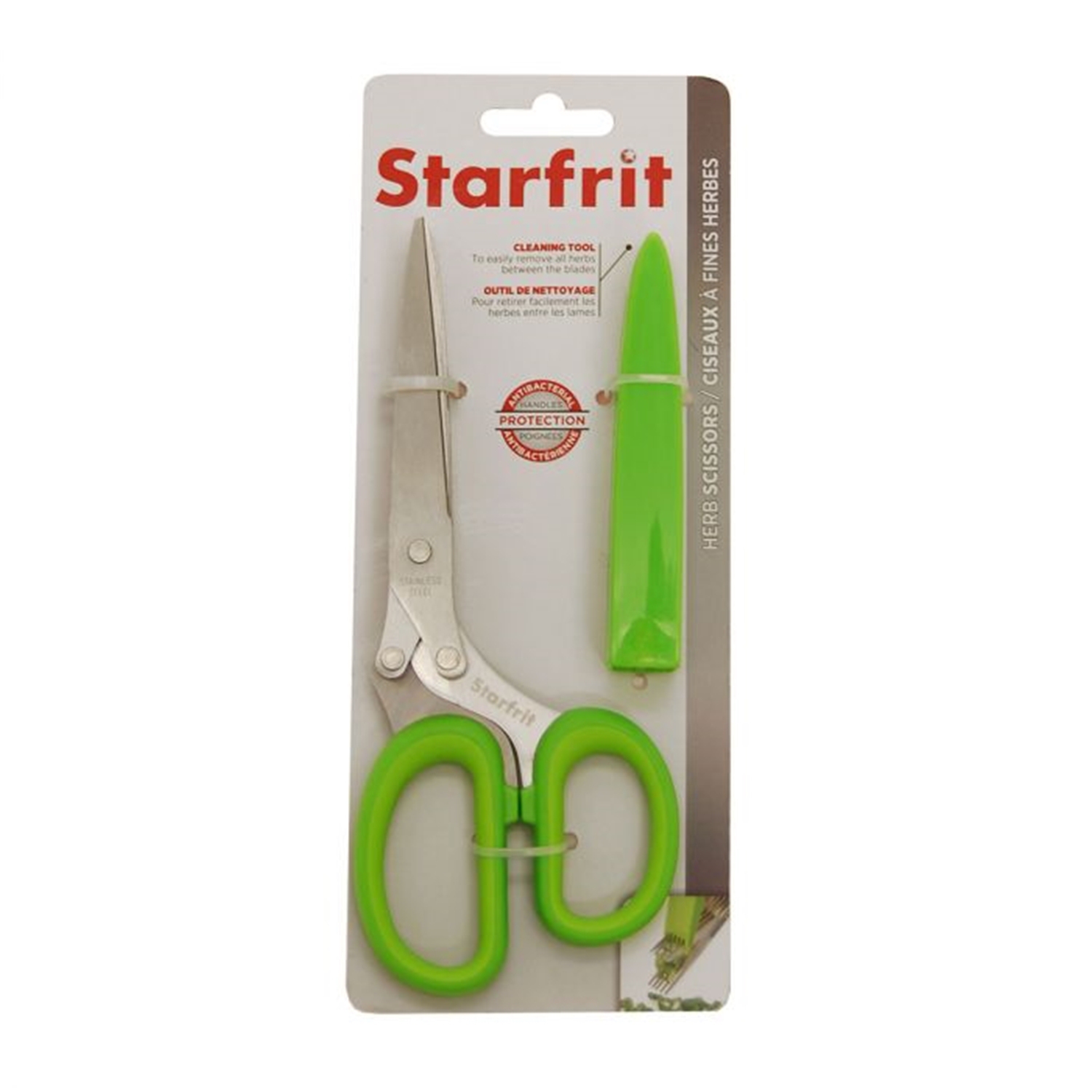 Starfrit - Stainless Steel 5-Blade Herb Scissors, Green