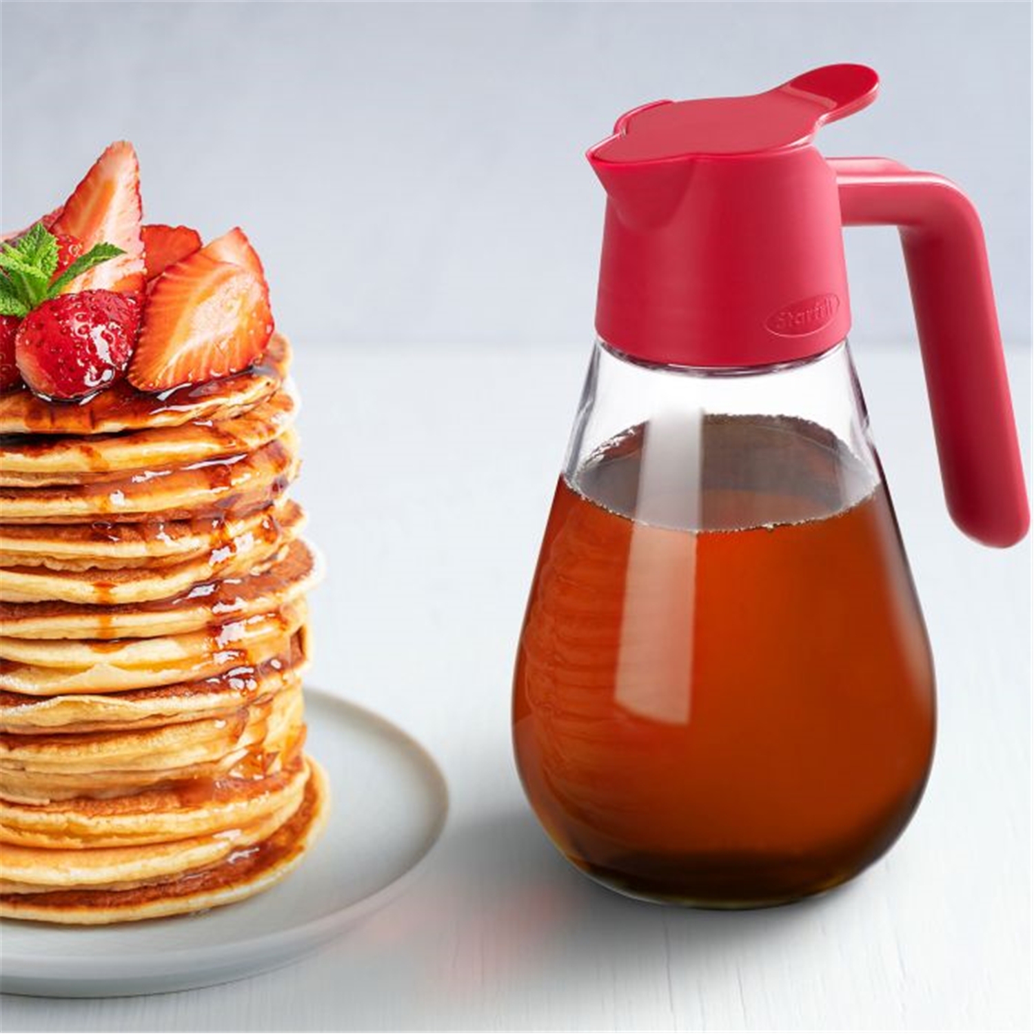 Starfrit - Dripless Syrup Pourer, 600ml Capacity, Red
