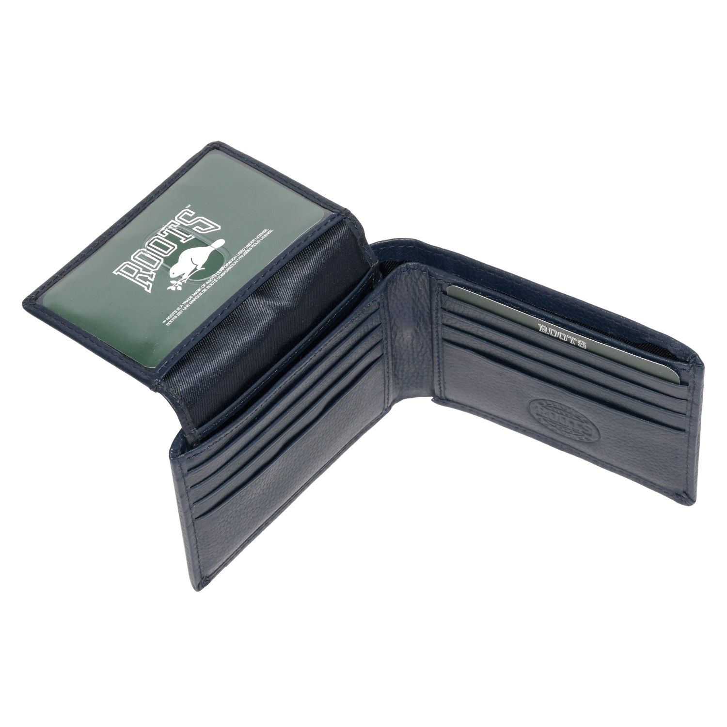 ROOTS Leather Slimfold Wallet with Removable ID