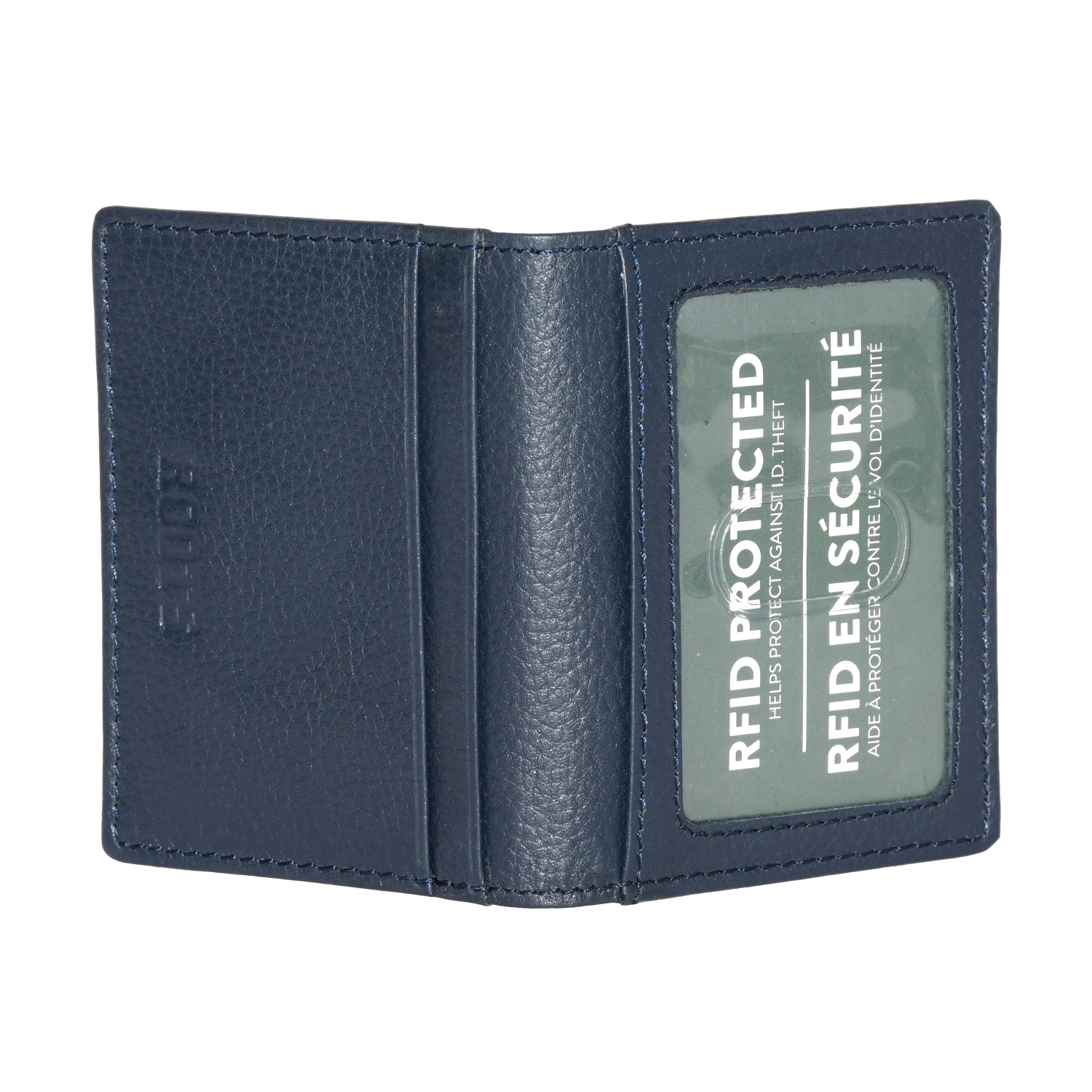 ROOTS Leather Slimfold Wallet with Removable ID