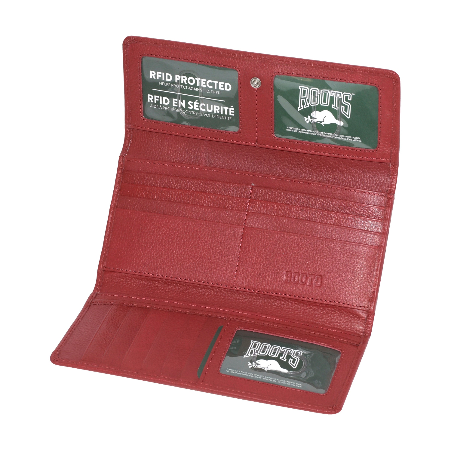 ROOTS Ladies' Slim Leather Clutch Wallet