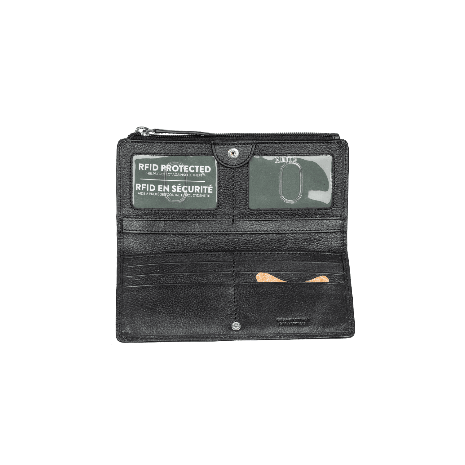 ROOTS Ladies' Slim Clutch with Top Zipper