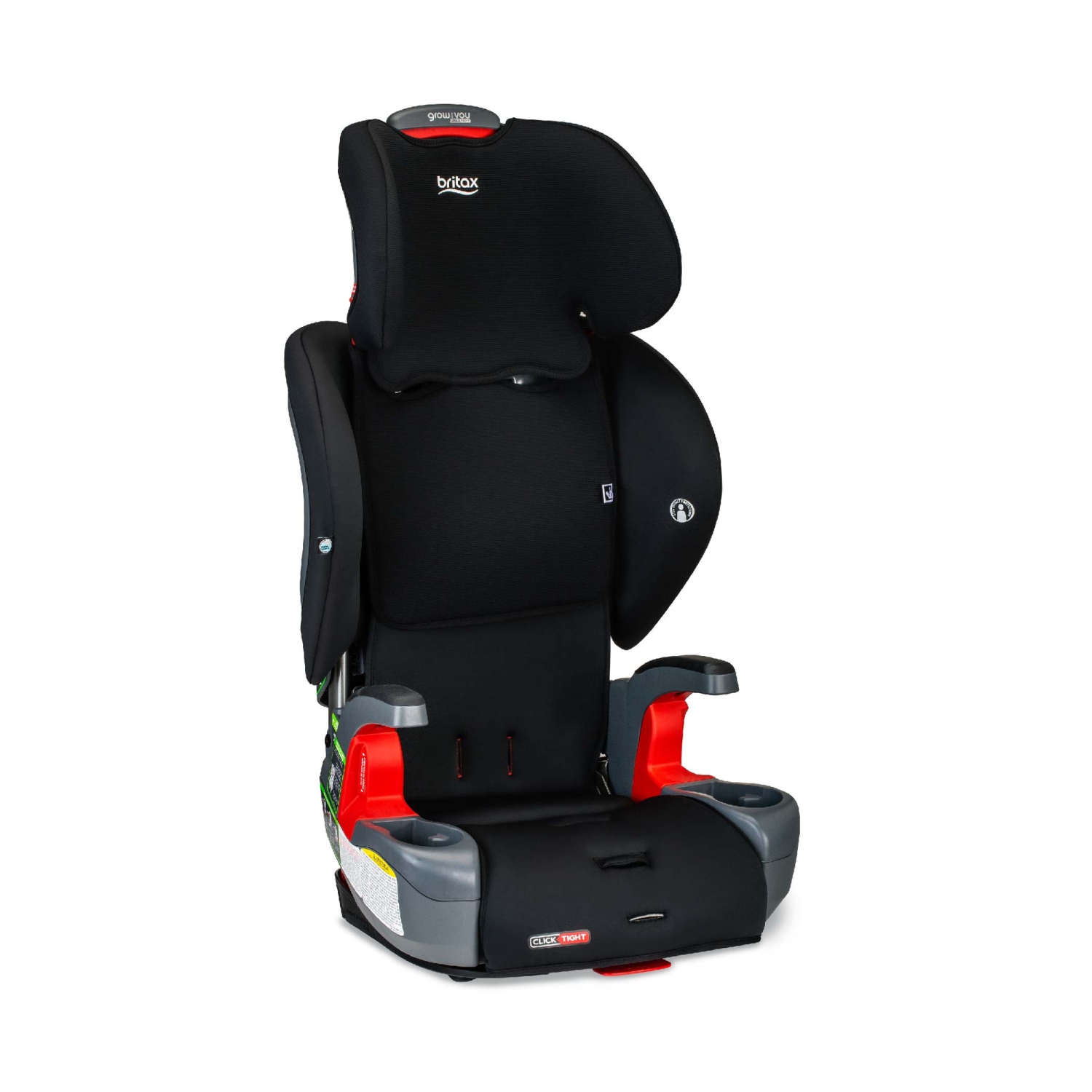 Siège d'auto à harnais et rehausseur Grow With You ClickTight de Britax - Contour Noir