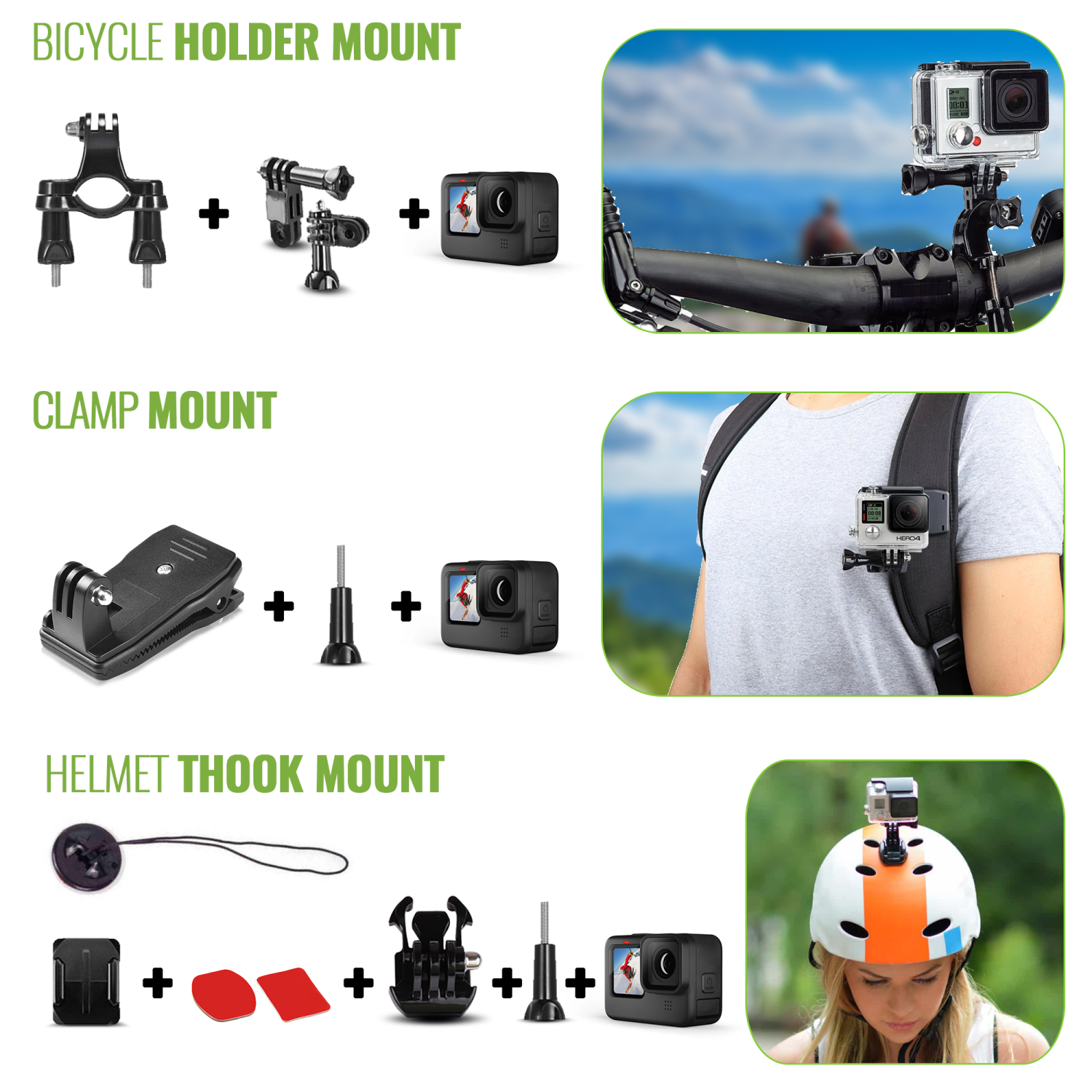 Ensemble d'accessoires 50-en-1 pour caméra d'action de DigiNerds pour ensemble GoPro