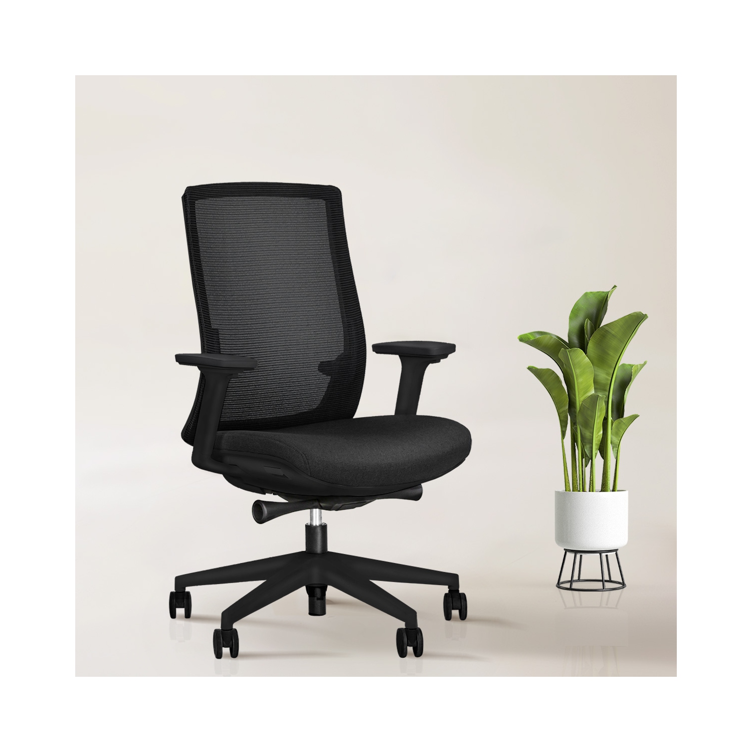 TaskChair Heavy-Duty Executive Home Office Chair Ergonomic Desk Chair with Lumbar Support 4D Armrest Adjustable Task Chair