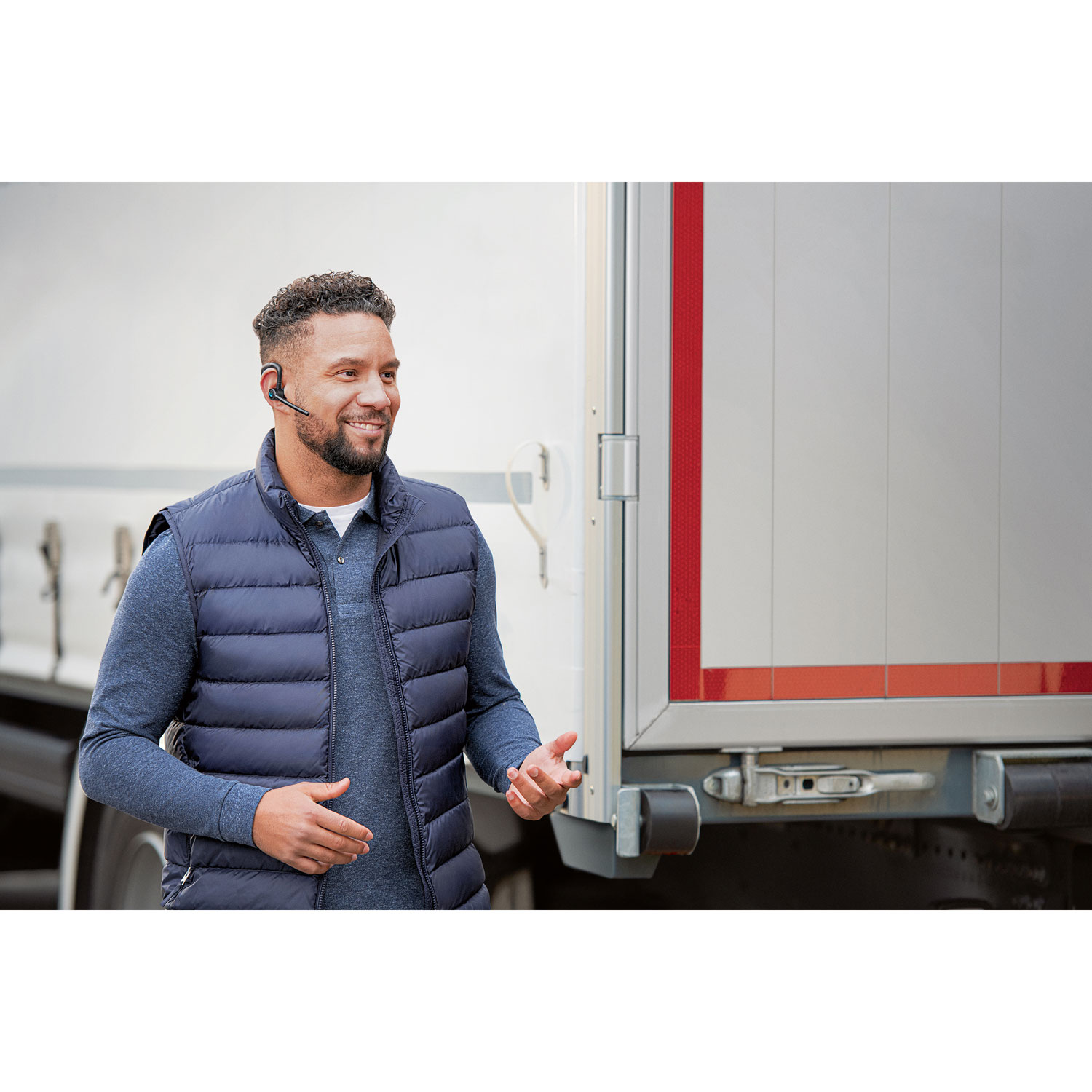 Casque d'écoute mono sans fil Bluetooth M300-XT SE de BlueParrott avec microphone à suppression du bruit à 80 % et serre-tête léger