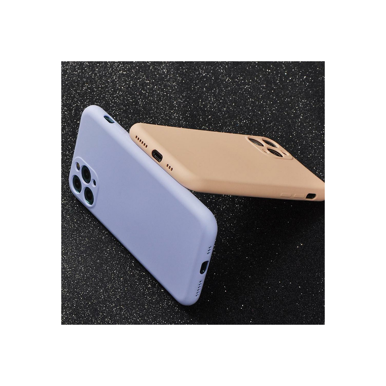 Ultra Thin Solid Matte Silicon TPU Soft Phone Case Camera Protective Back Cover for Apple iPhone 11-Purple