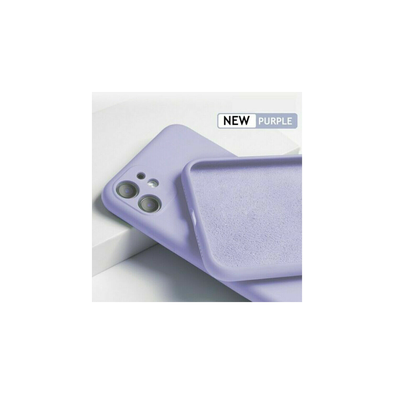 Ultra Thin Solid Matte Silicon TPU Soft Phone Case Camera Protective Back Cover for Apple iPhone XR -Purple