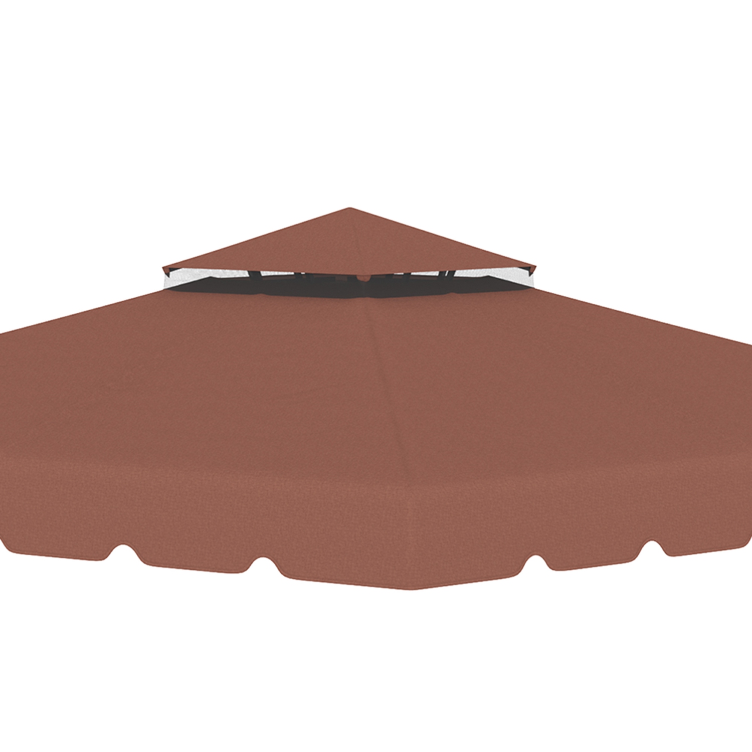 Outsunny 9.8' x 9.8' Gazebo Replacement Canopy, Gazebo Top Cover with Double Vented Roof for Garden Patio Outdoor, Coffee