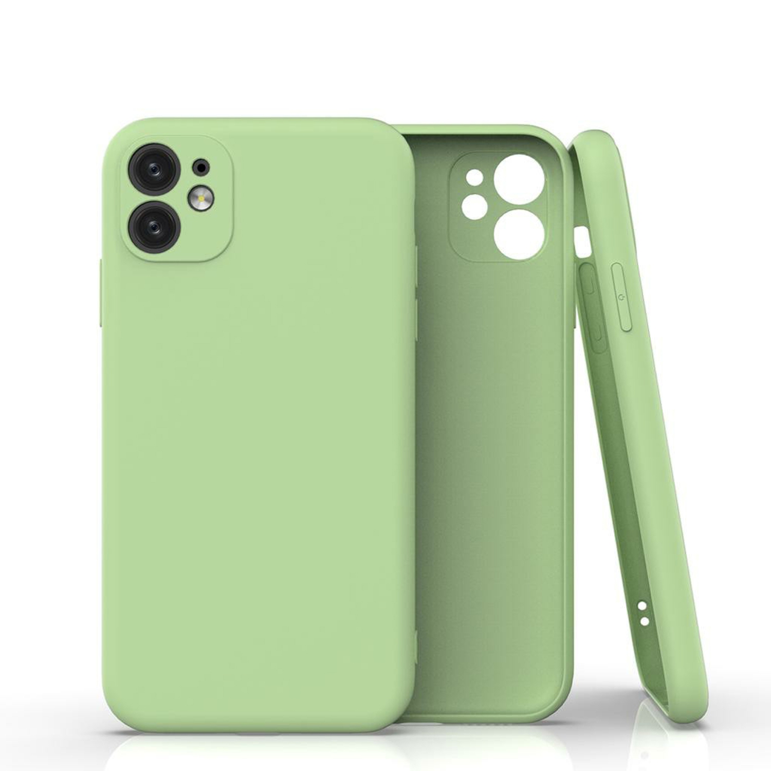 Étui en silicone souple mat et solide ultra mince pour iPhone 12 Pro Max-Green d’Apple
