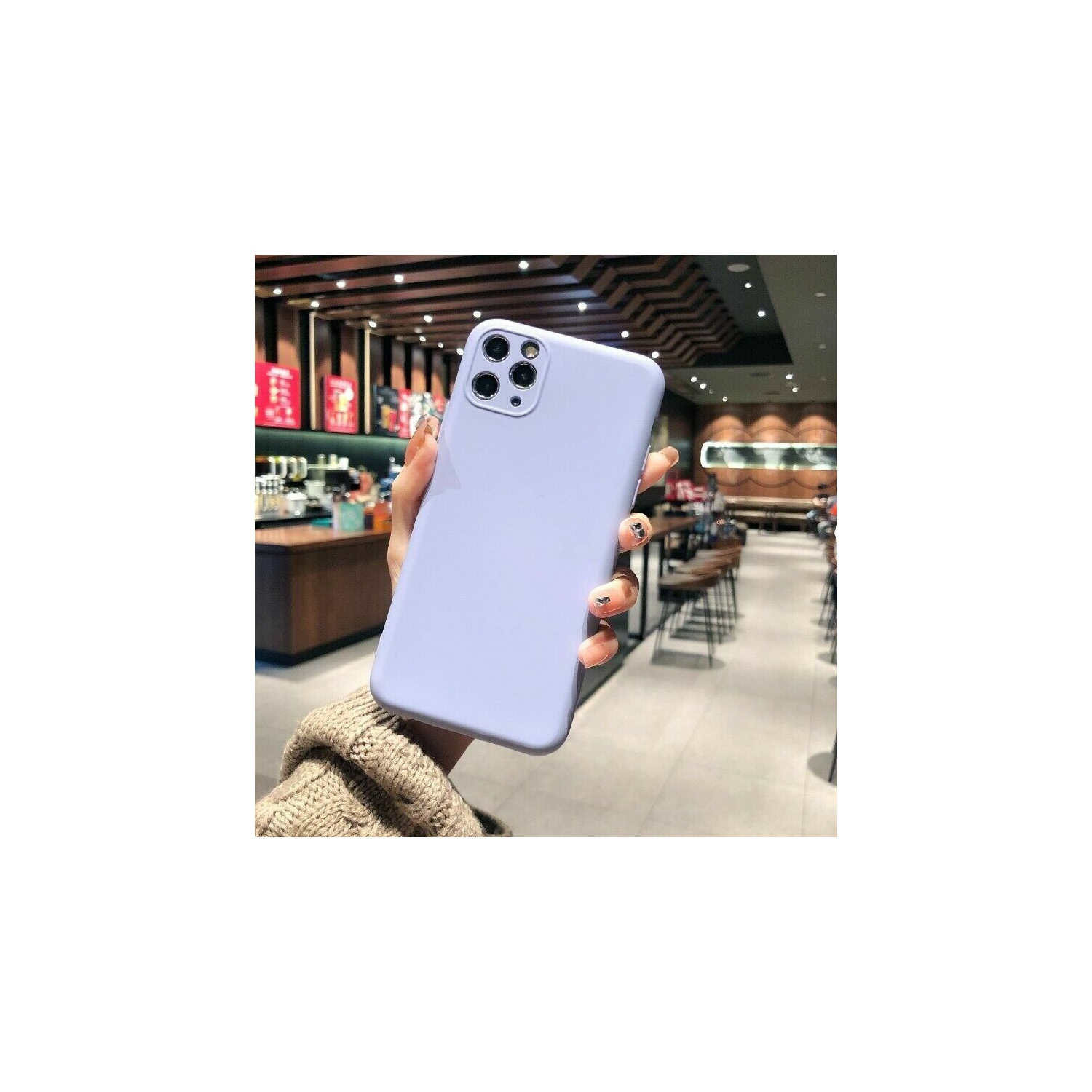 Étui en silicone souple mat et solide ultra mince pour iPhone 12 Pro Max-Purple d’Apple, couvercle arrière protecteur