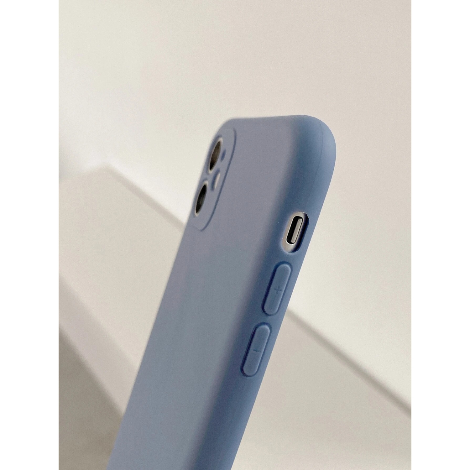 Ultra Thin Solid Matte Silicon TPU Soft Phone Case Camera Protective Back Cover for Apple iPhone 12-Red