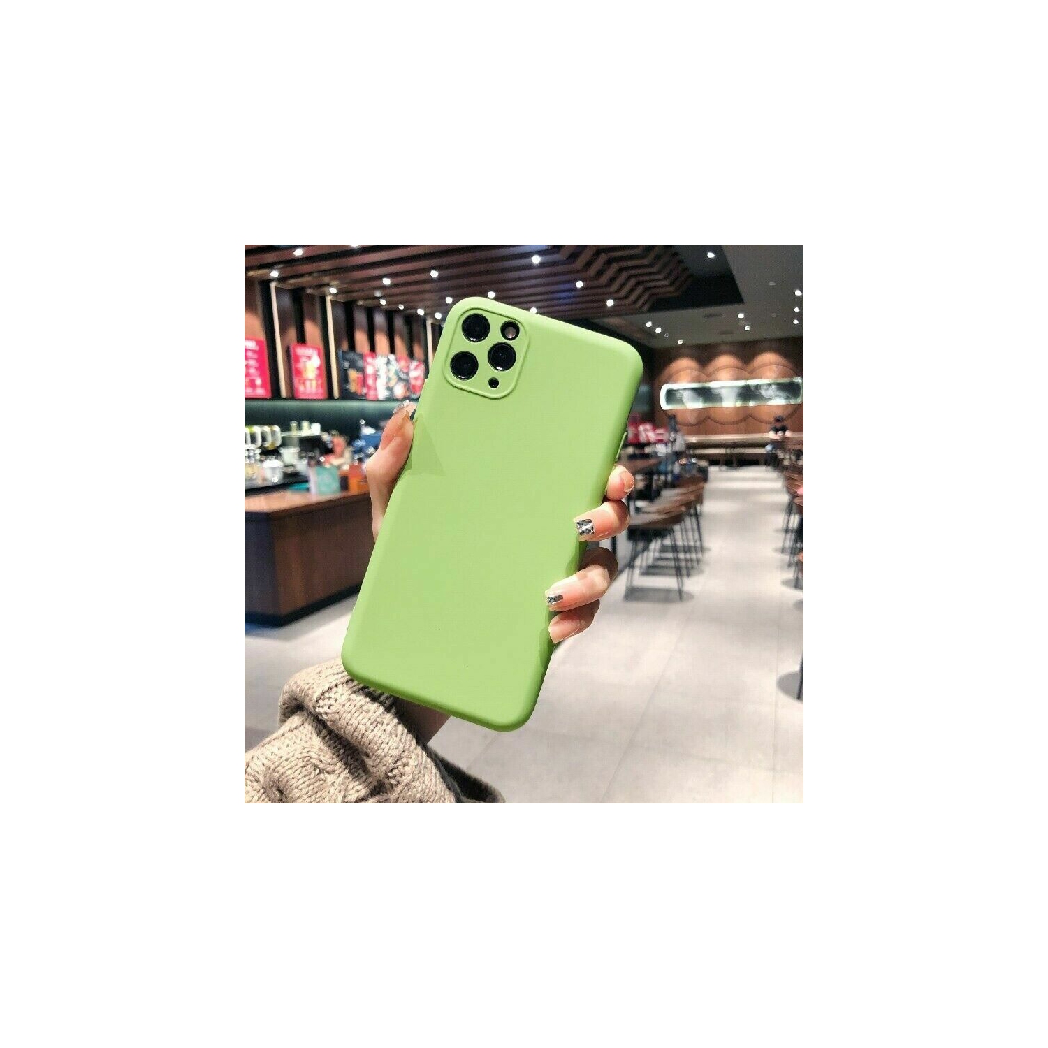 Étui en silicone souple ultramince mat pour téléphone cellulaire iPhone 12 vert d’Apple