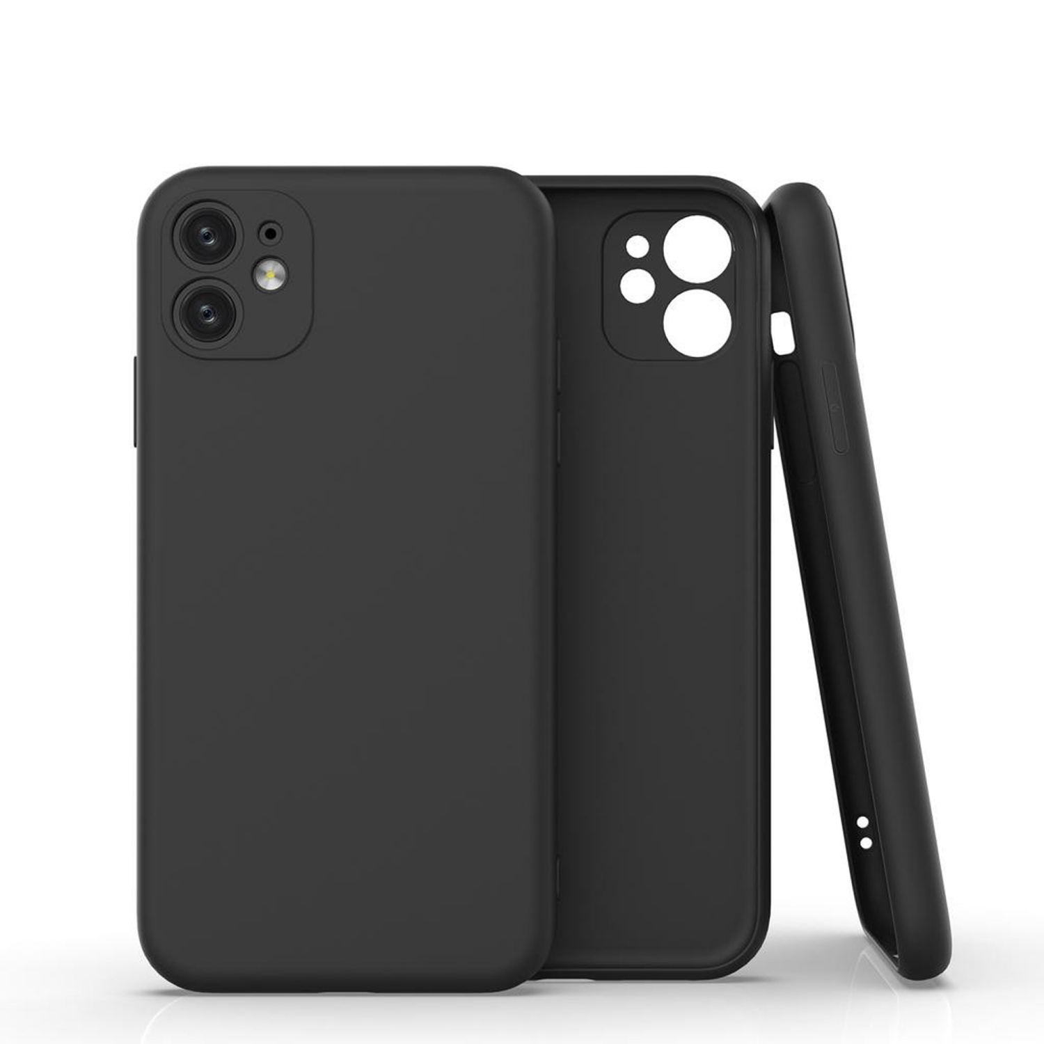 Étui en silicone souple mat et solide ultra mince pour iPhone 12 Pro Max d’Apple - Noir