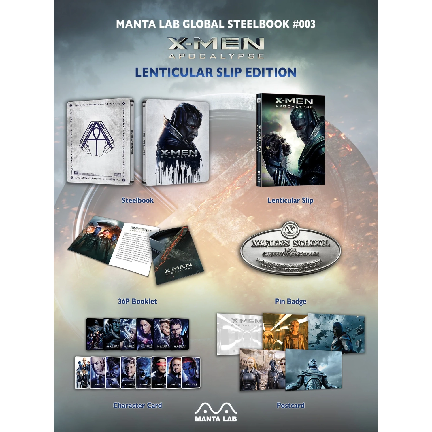 X-MEN: Apocalypse Steelbook [Manta Lab] [Lenticular Slip Version] [Blu-ray]